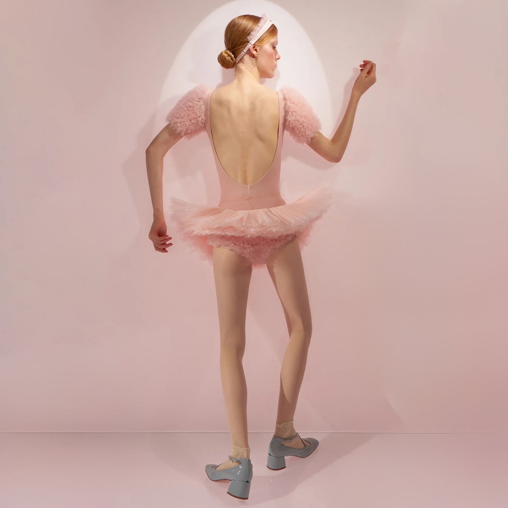 Women Pink'MINI'S PANCAKE'Ballet Tutu Skirt(242TU80TU/baby blush)