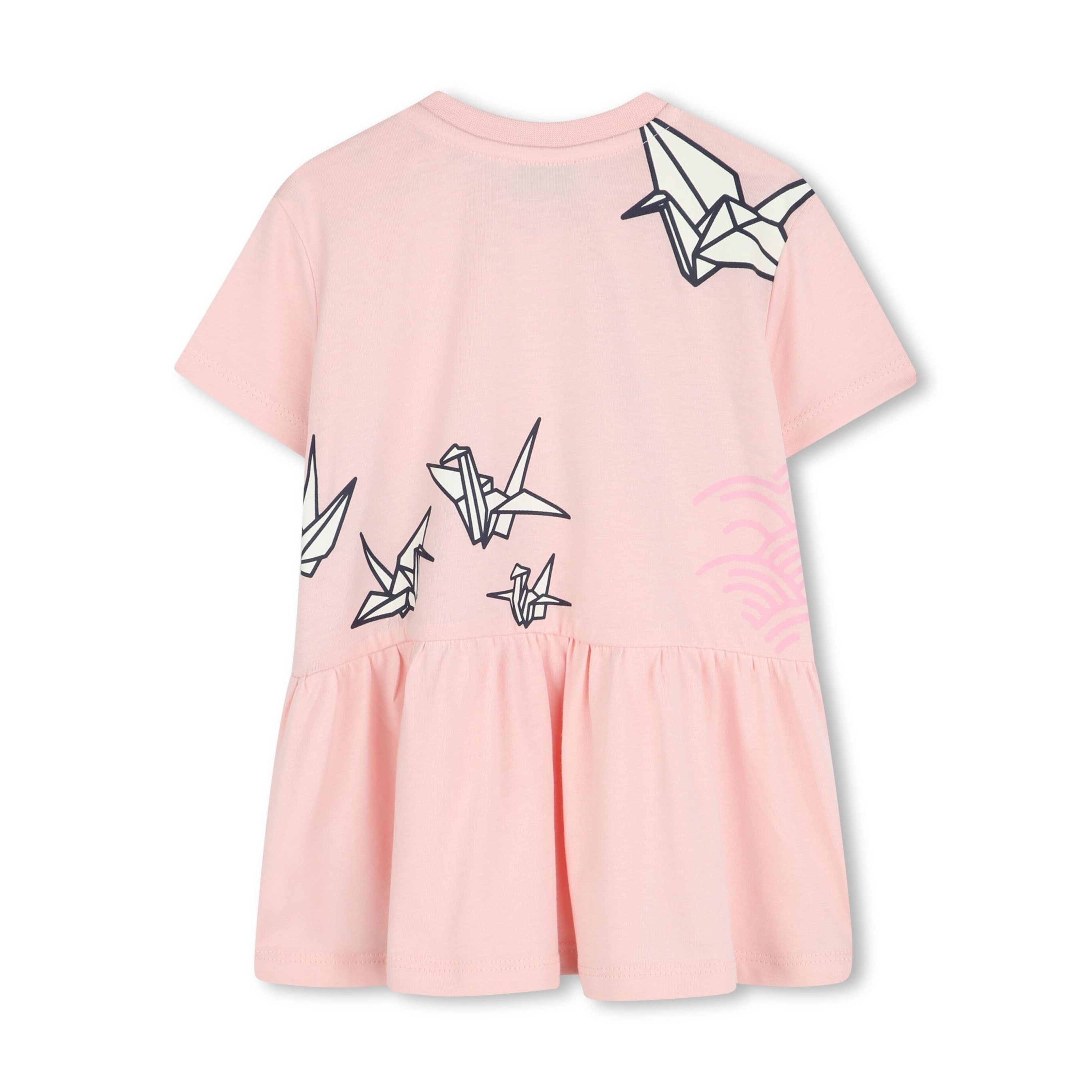 Baby Girls Pink Printed Cotton Dress