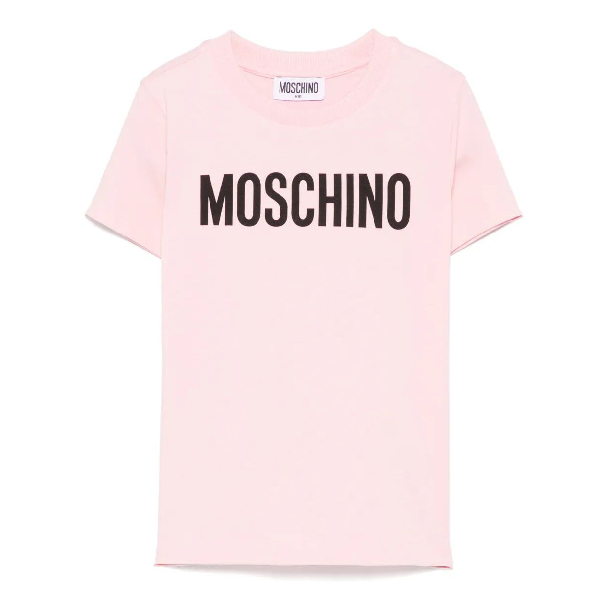 Boys & Girls Pink Printed Logo Cotton T-Shirt