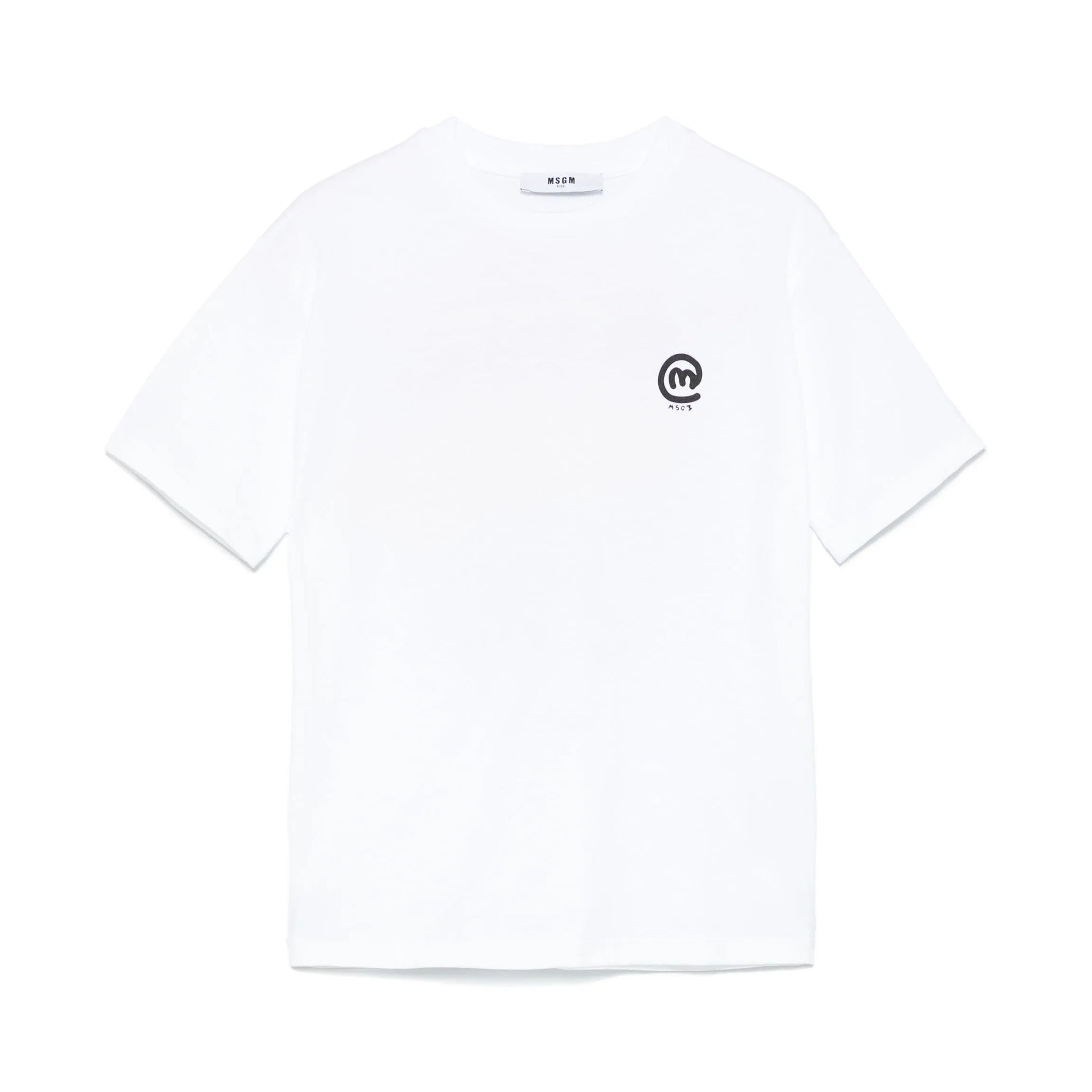 Boys White Graphic Printed Cotton T-Shirt