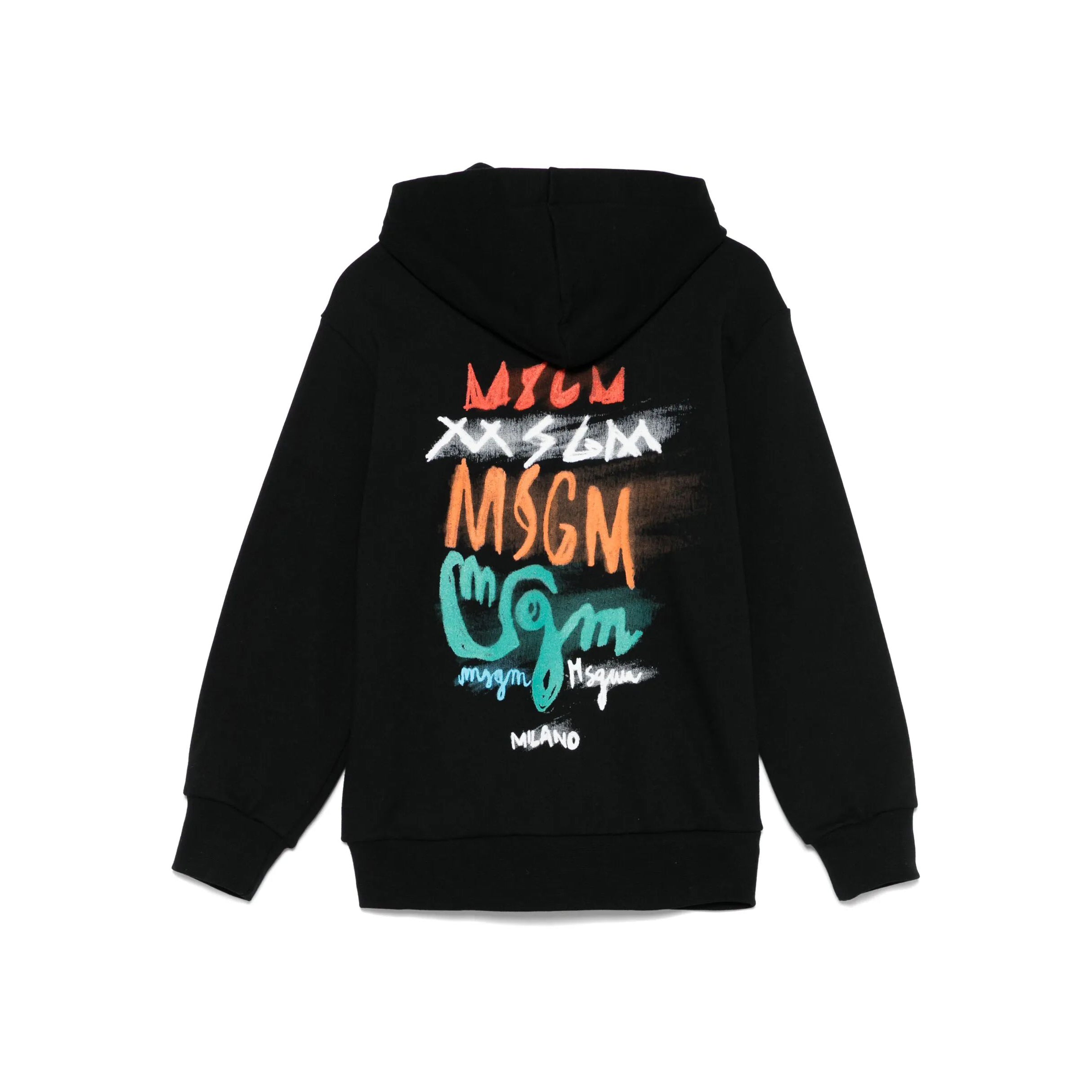 Boys & Girls Black Cotton Zip-Up Top