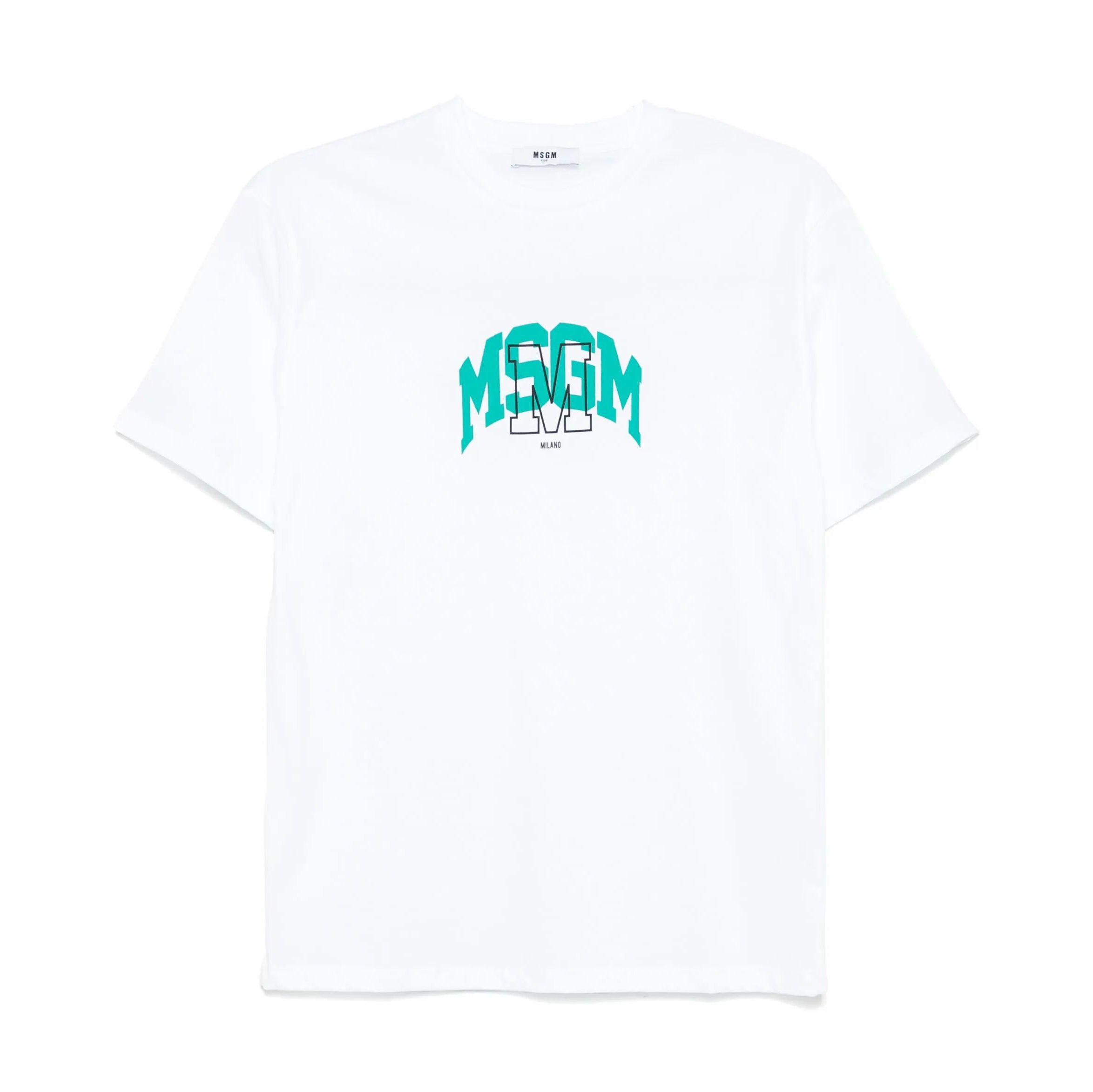 Boys White Logo Cotton T-Shirt