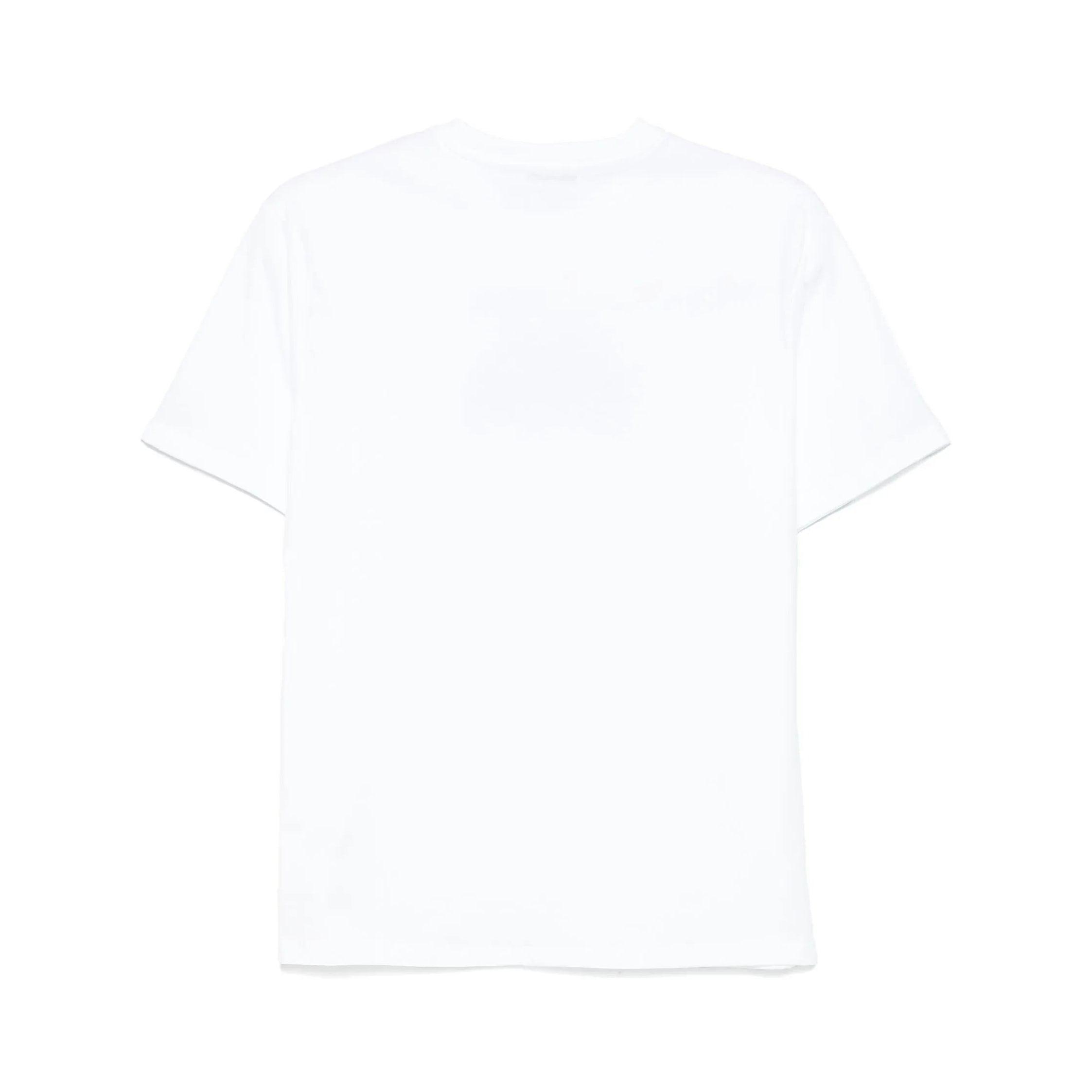 Boys White Logo Cotton T-Shirt