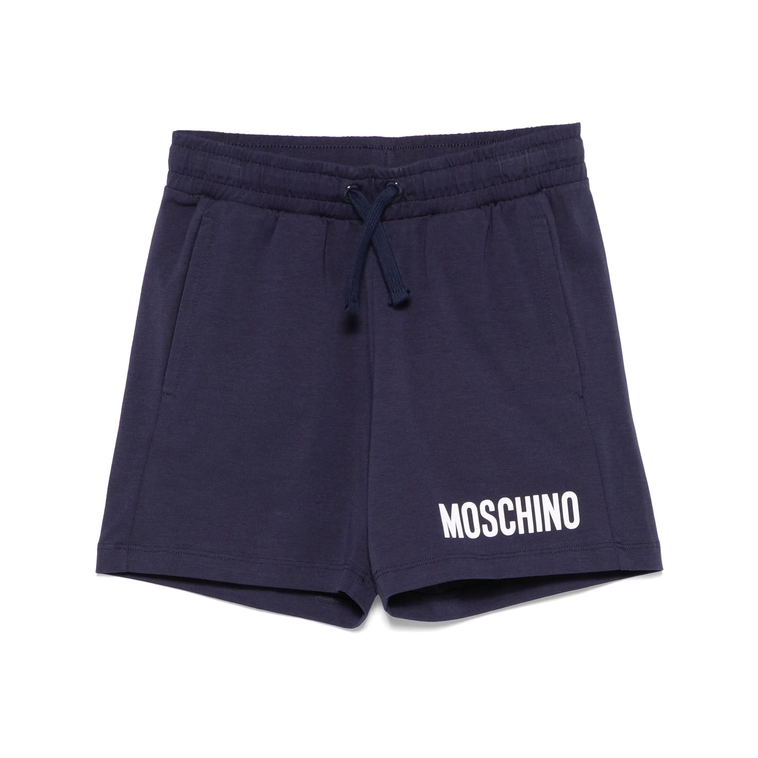 Boys Blue Logo Cotton Shorts
