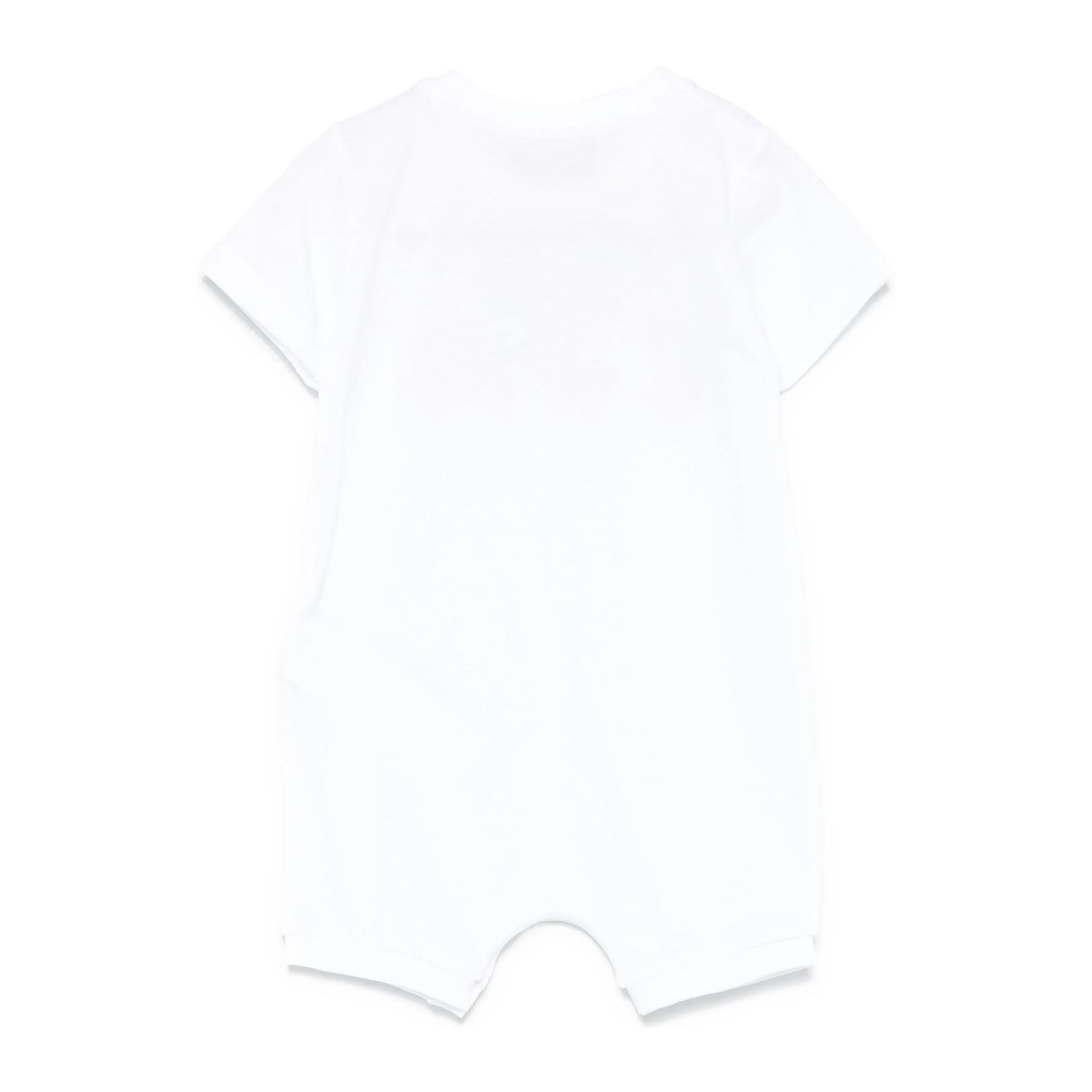 Baby Boys & Girls White Printed Cotton Babysuit