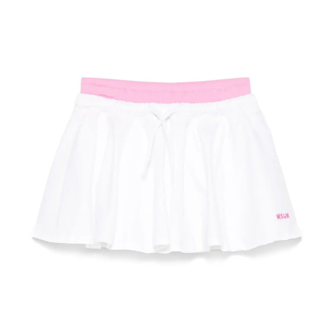 Girls White Cotton Skirt