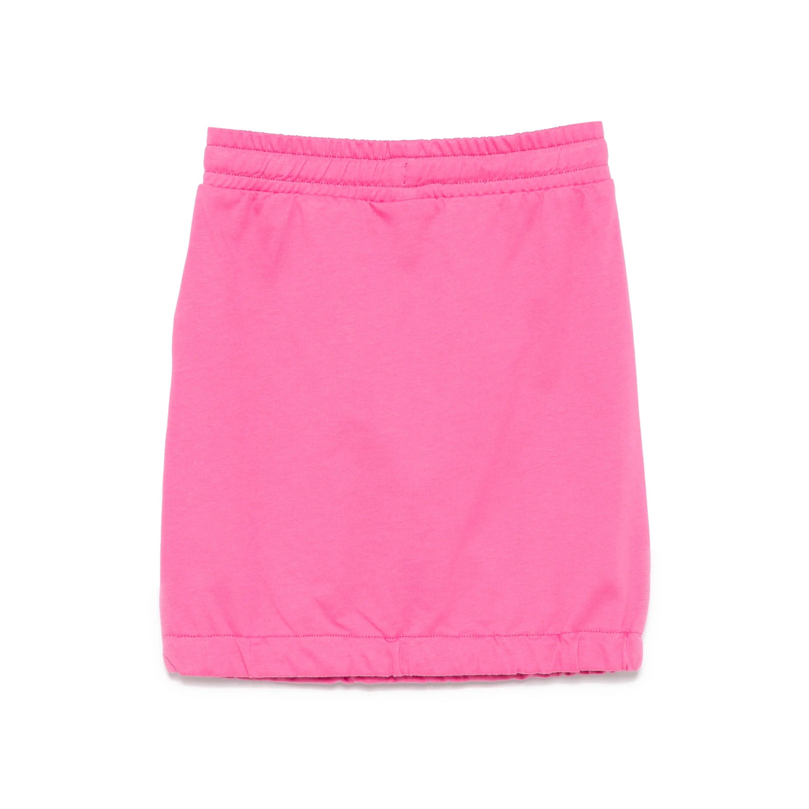 Girls Pink Printed Cotton Skirt