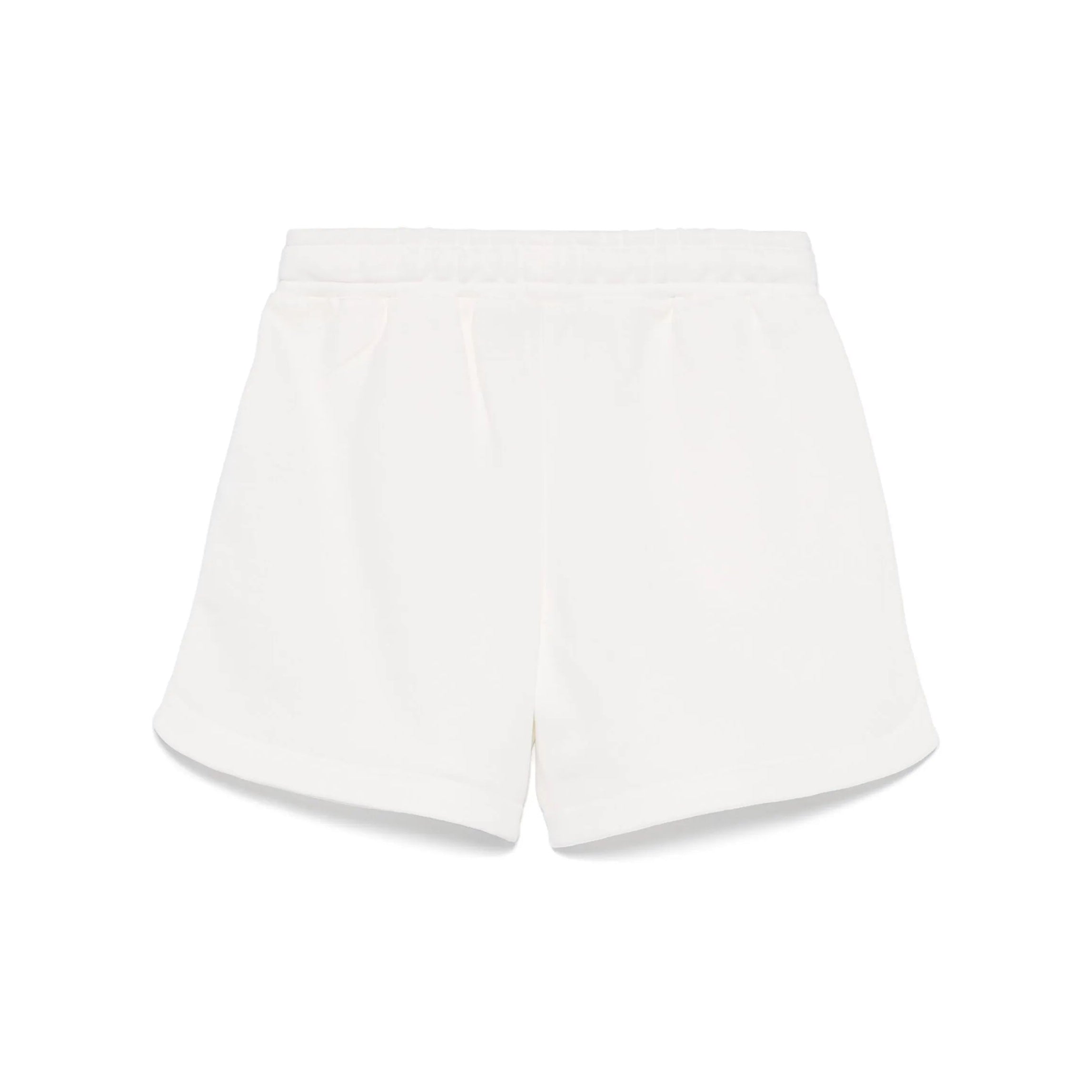 Girls White Printed Cotton Shorts