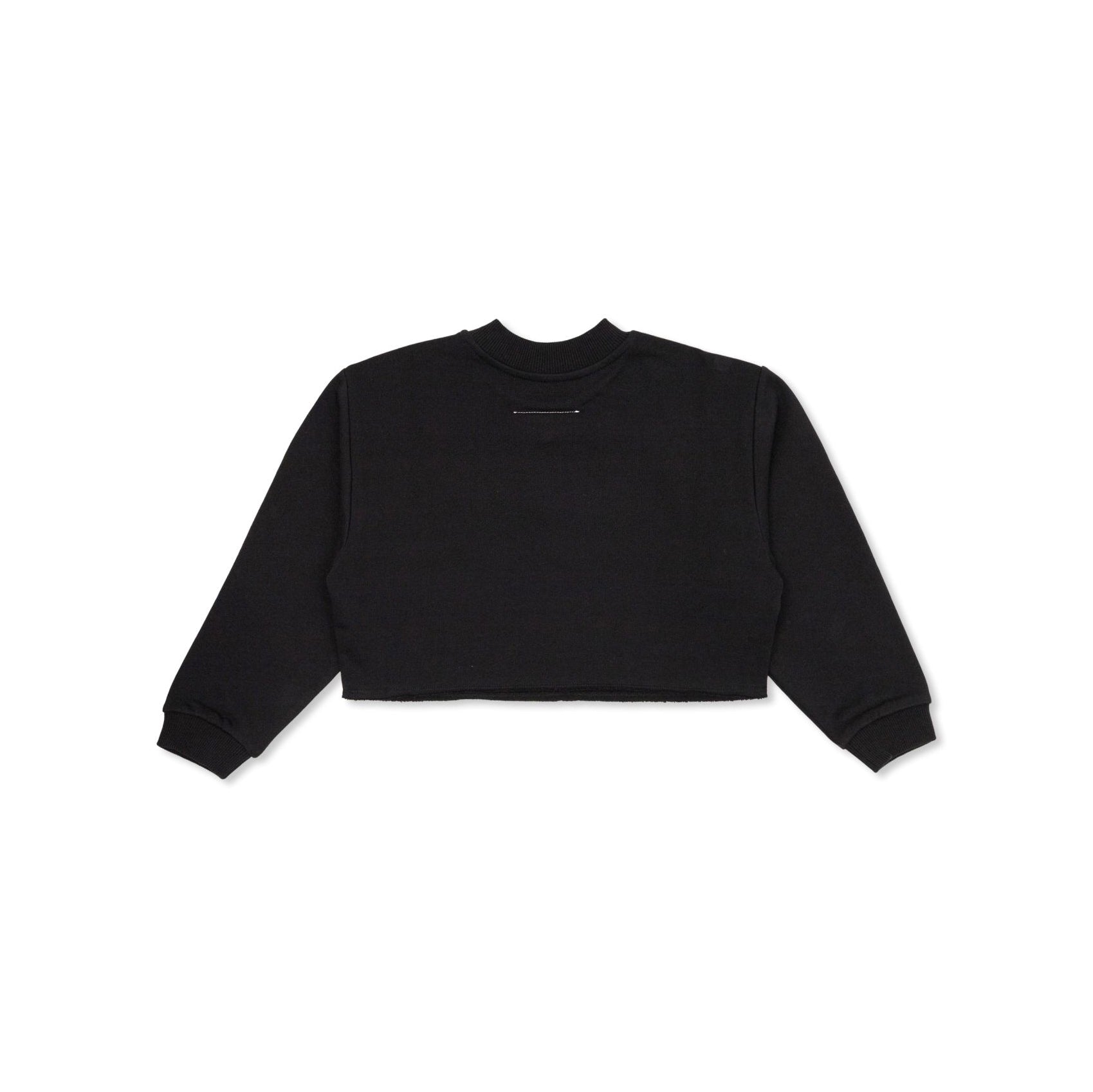 Girls Black Logo Cotton Sweatshirt
