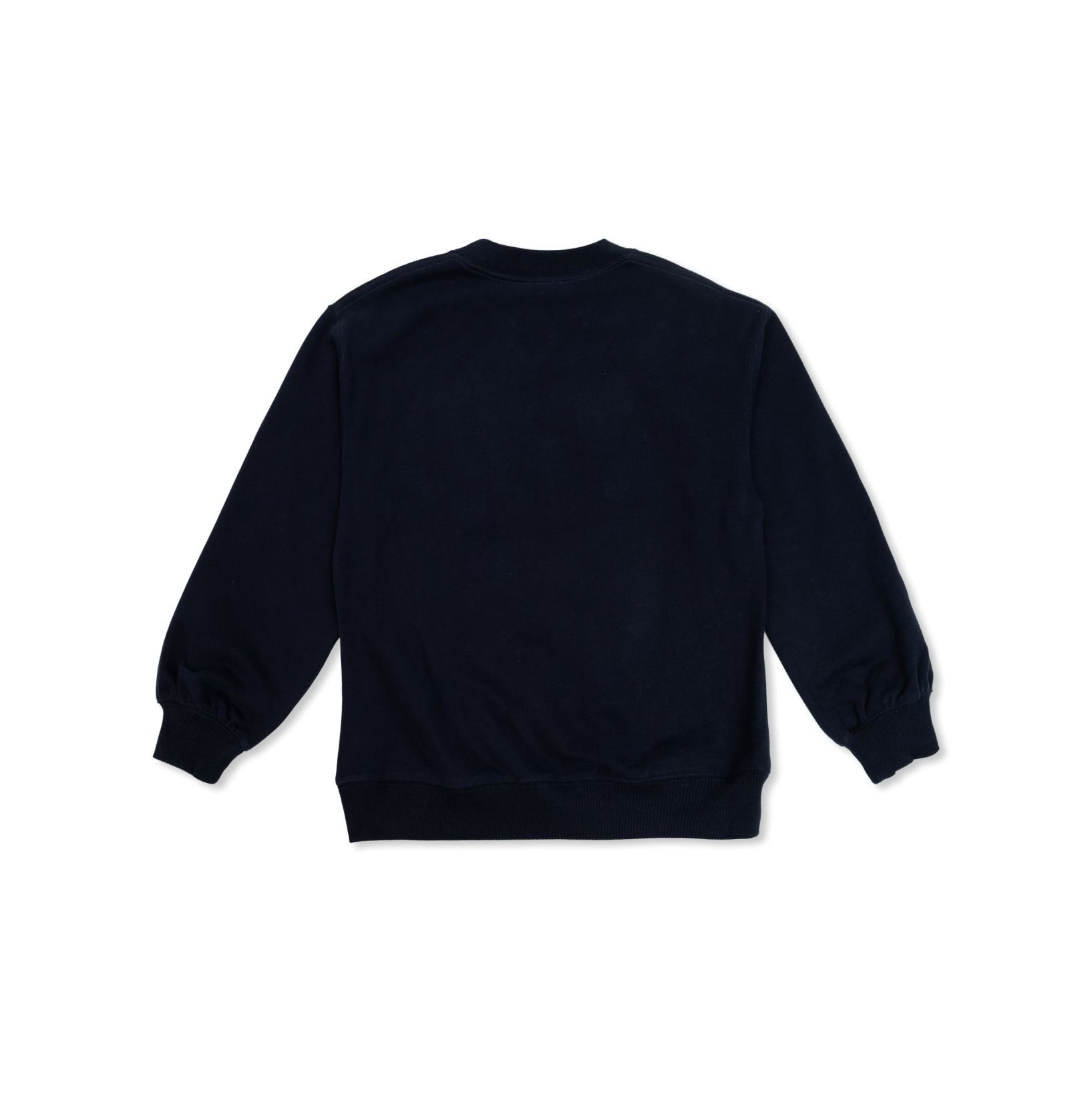 Girls Navy Logo Cotton Sweatshirt