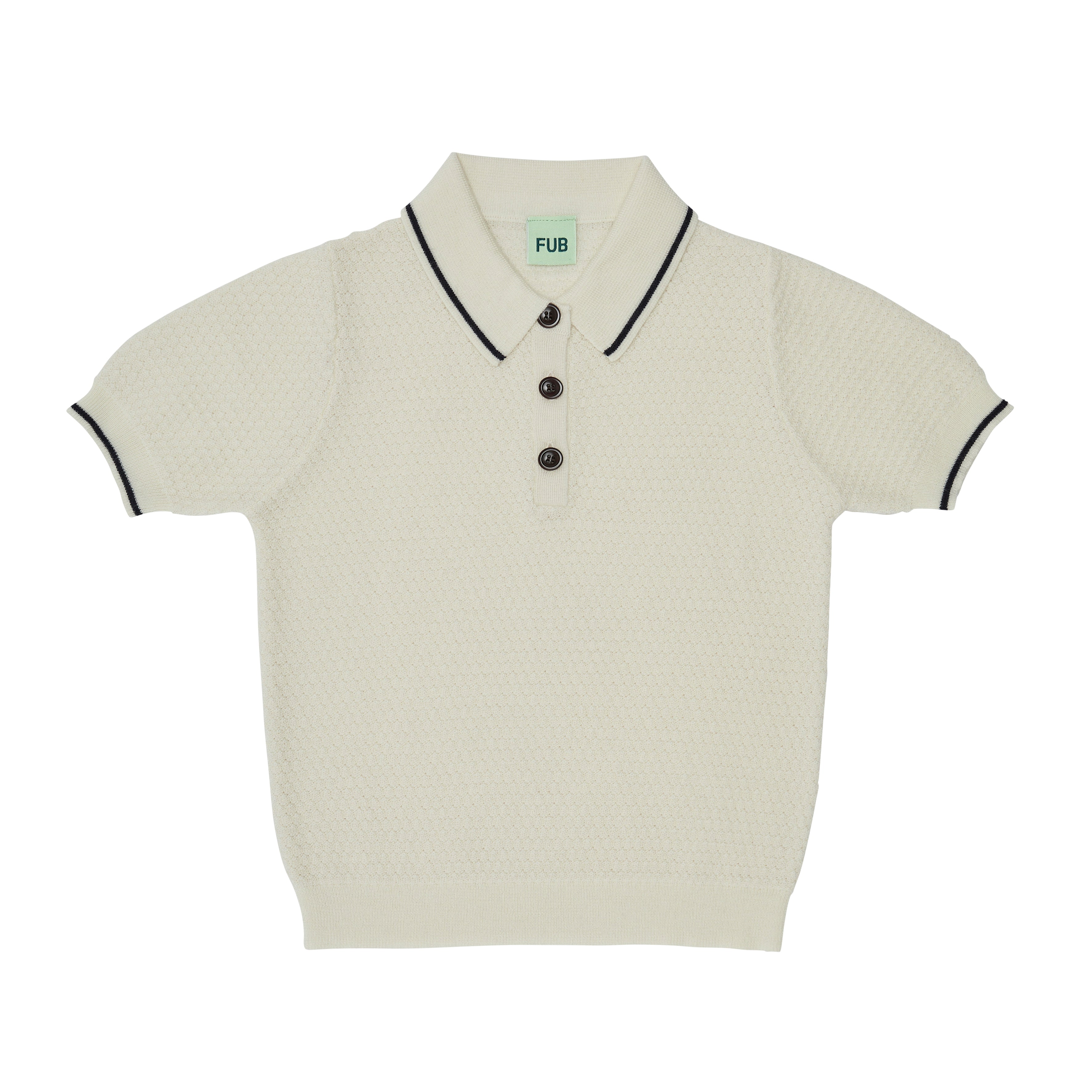 Boys & Girls White Wool Polo Shirt