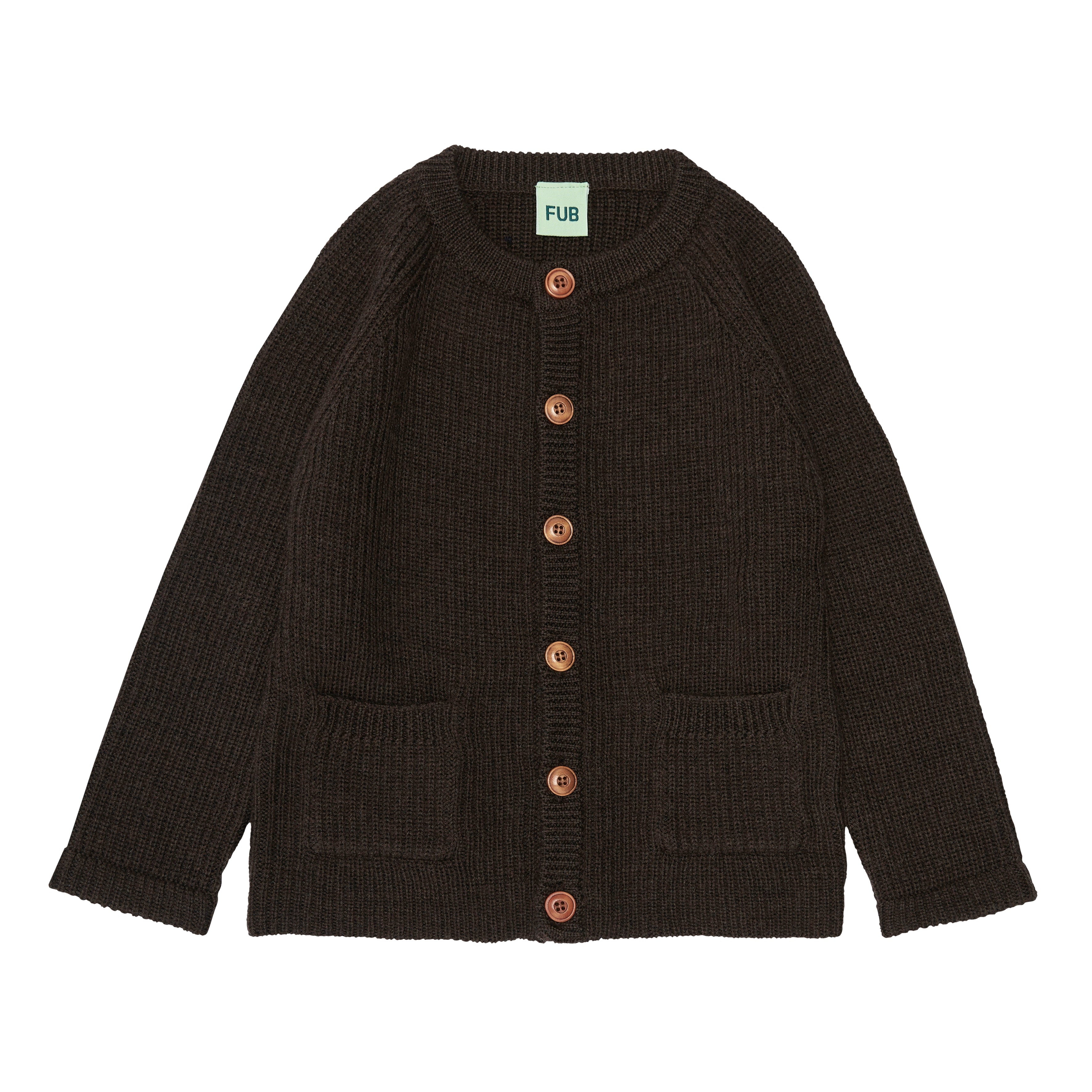 Boys & Girls Chocolate Wool Cardigan