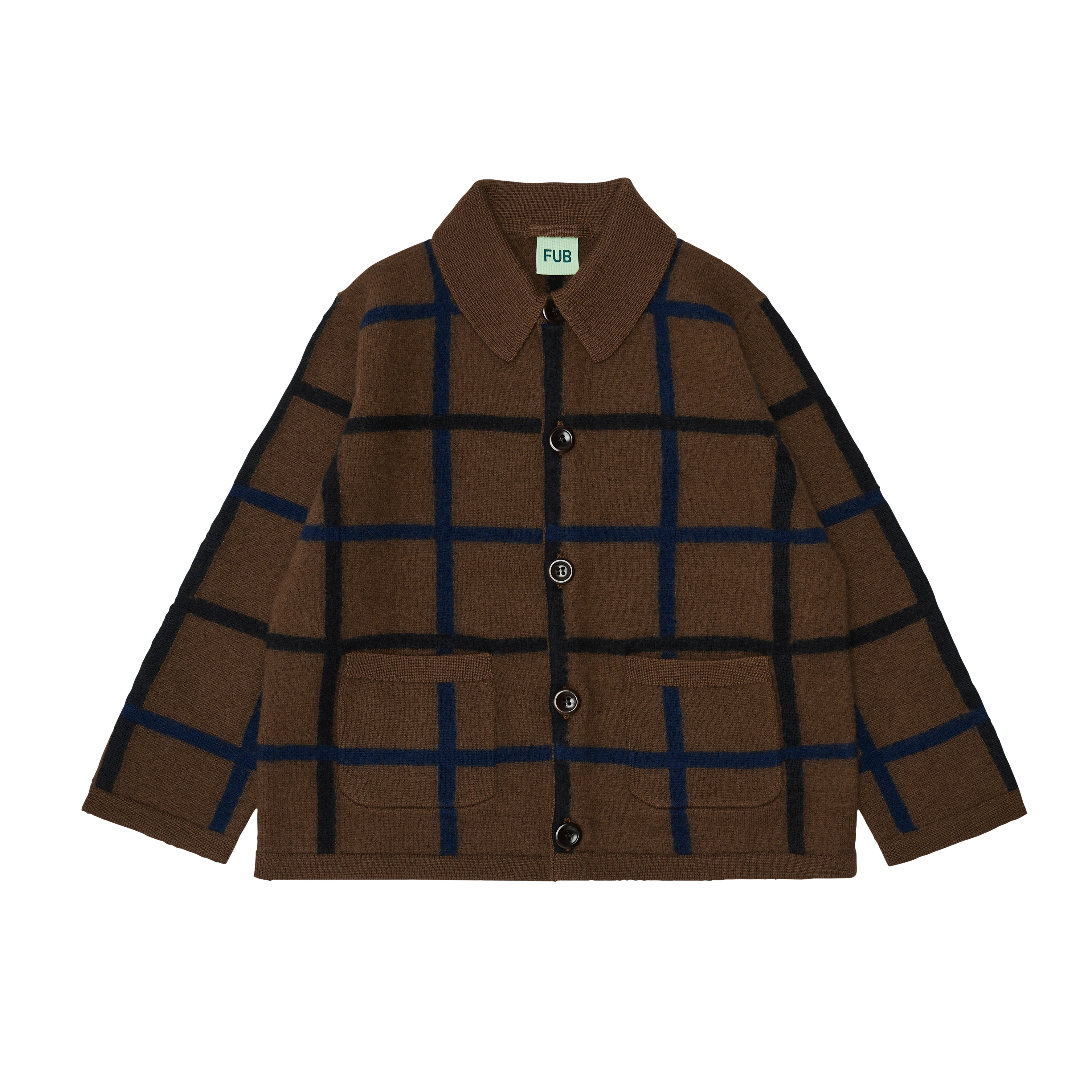 Boys & Girls Camel Check Wool Coat