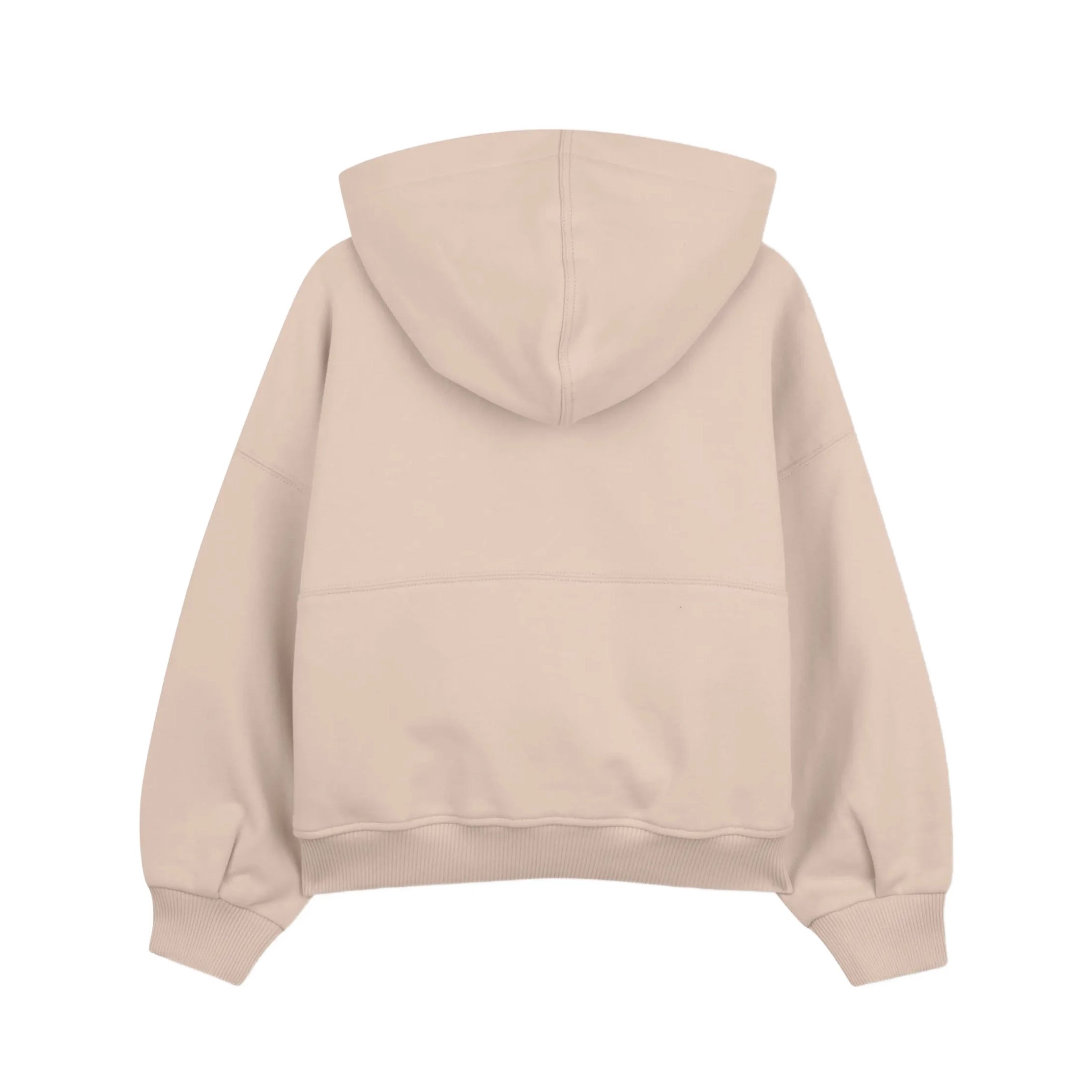 Girls Pale Pink Cotton Zip-Up Top