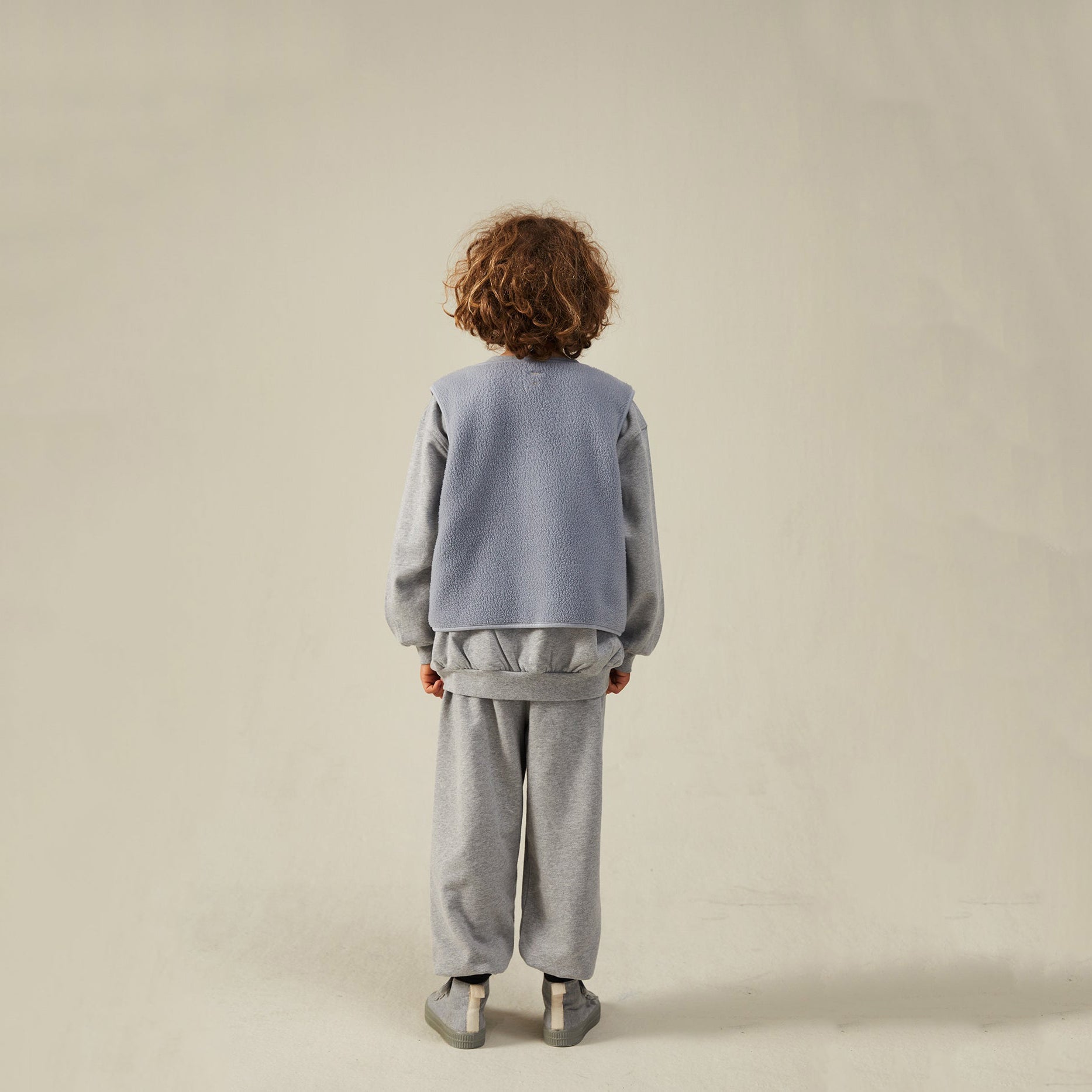 Boys & Girls Grey Blue Fleece Gilet