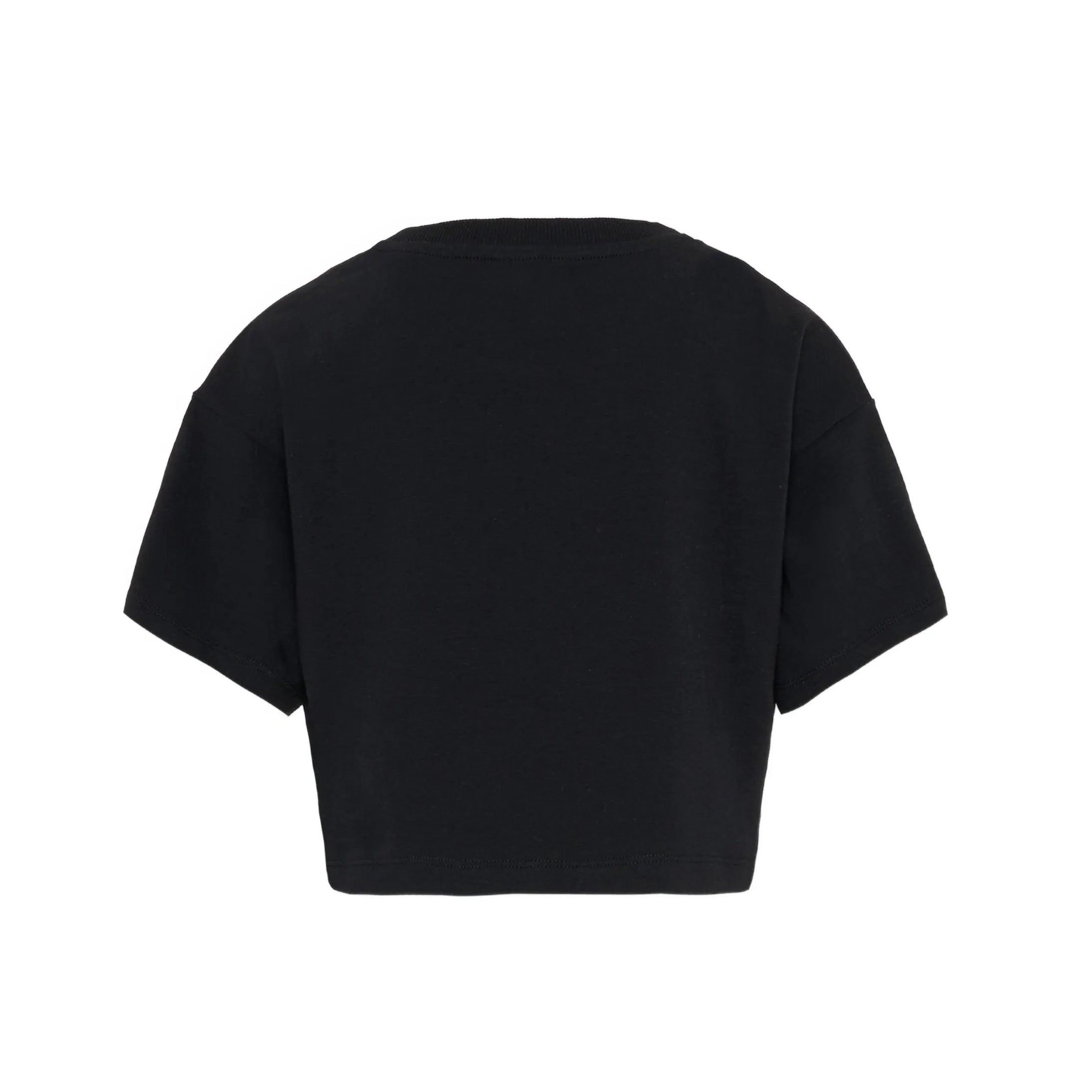 Girls Black Bear Printed Cotton T-Shirt