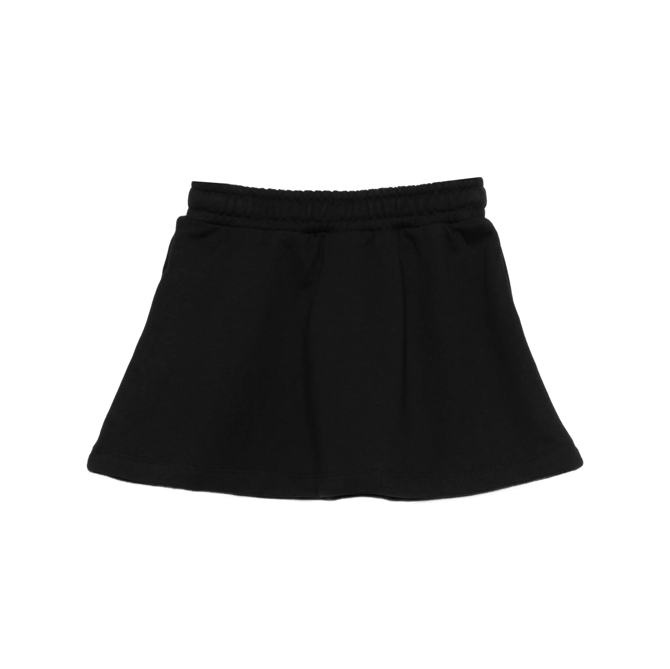 Girls Black Logo Cotton Skirt