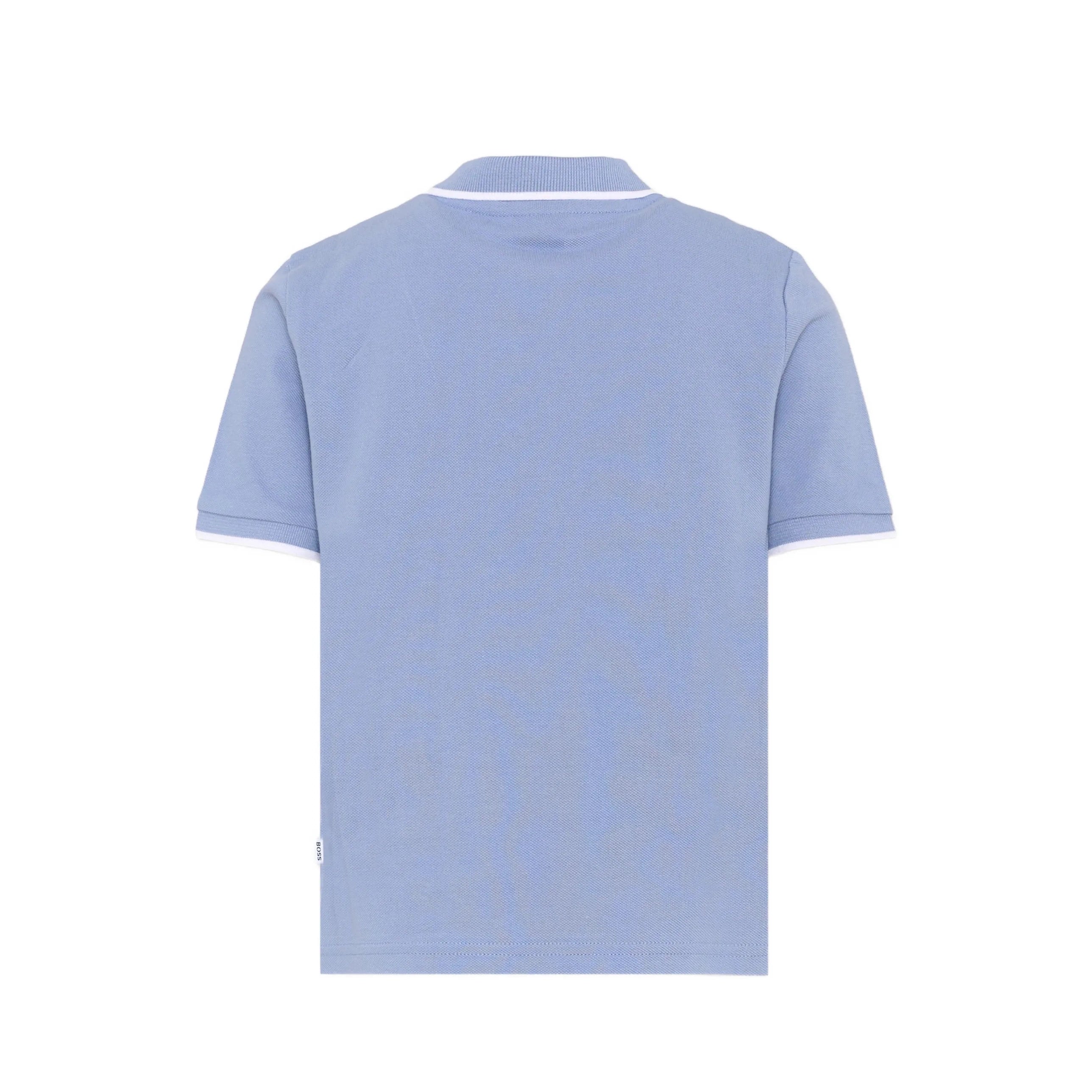 Boys Blue Logo Cotton Polo Shirt