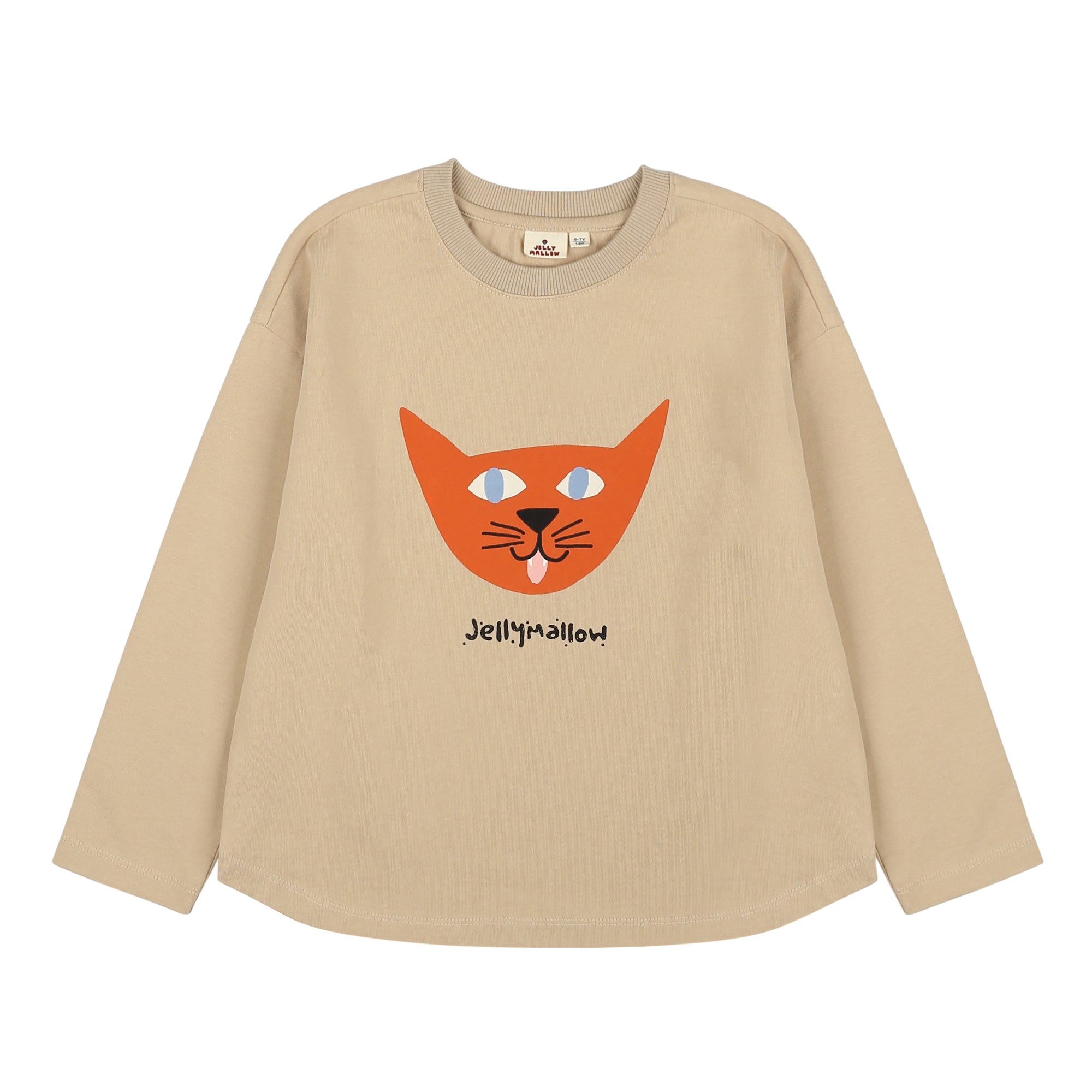 Boys & Girls Beige Printed Cotton T-Shirt