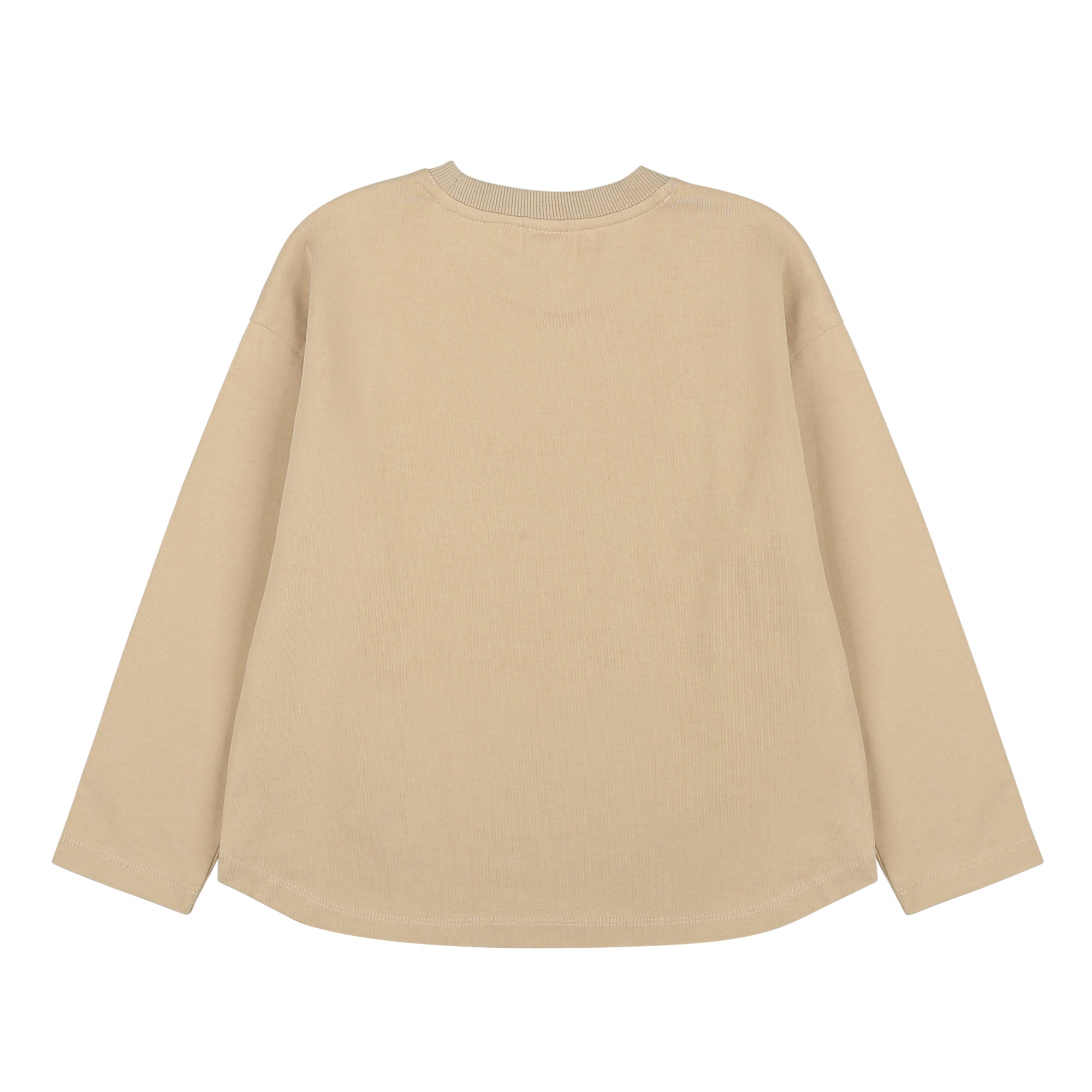 Boys & Girls Beige Printed Cotton T-Shirt