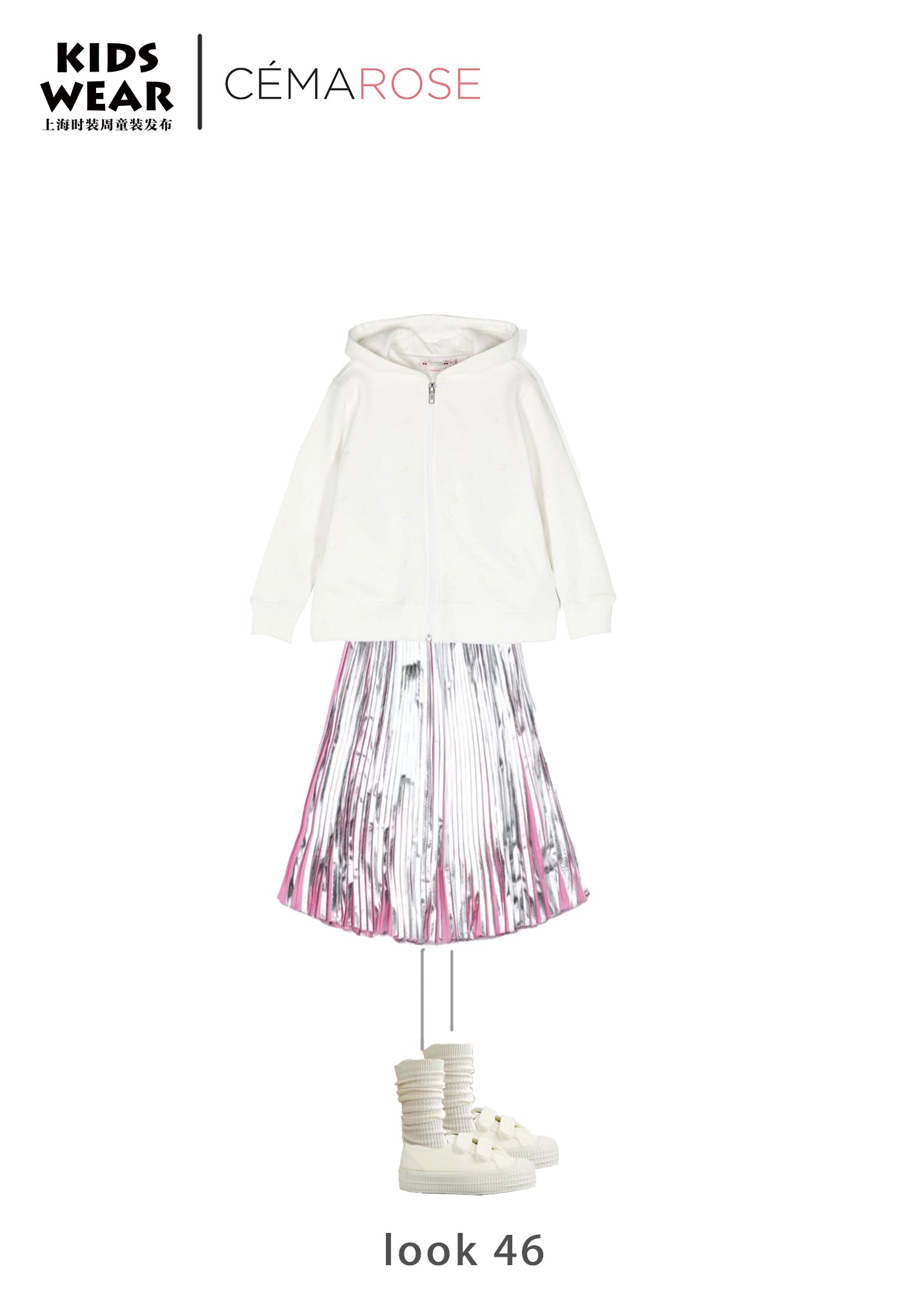 Girls Pink Pleated Skirt