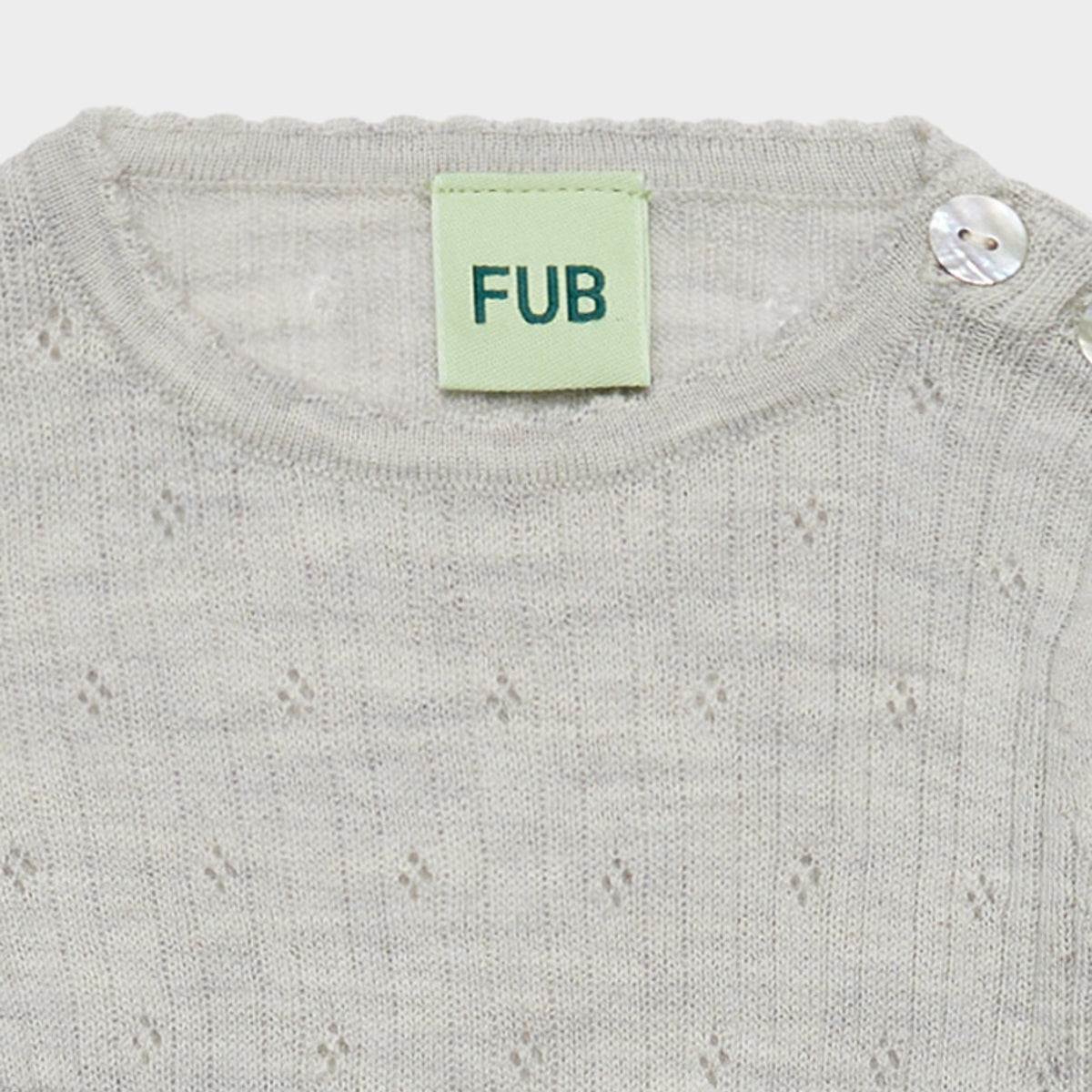 Baby Boys & Girls Light Grey Wool Babysuit