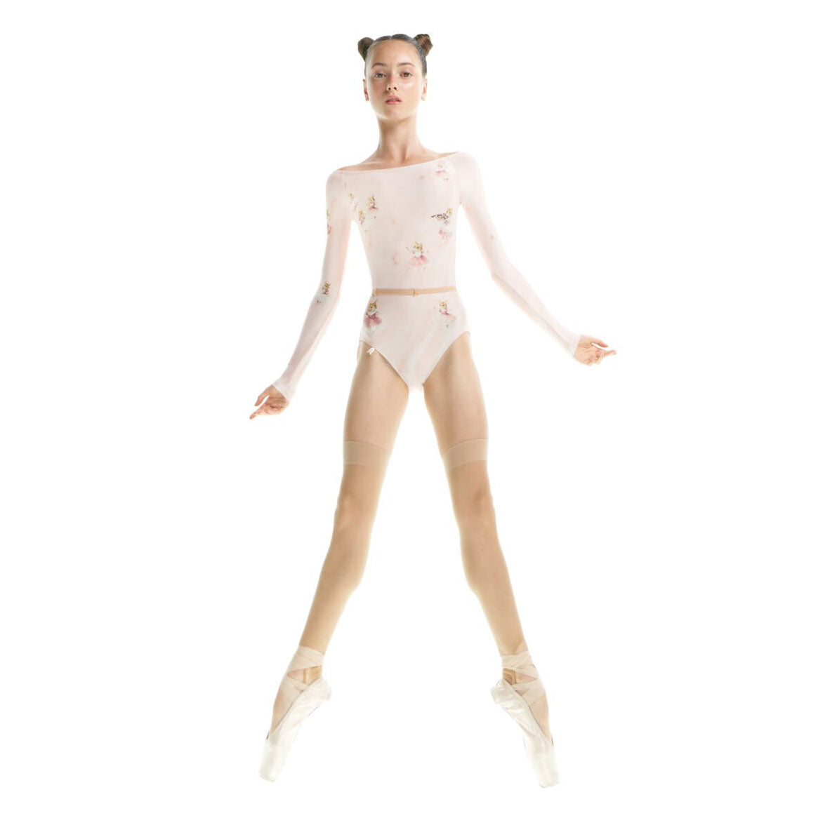 Girls Pink'JUNIOR MOUSY'Long Sleeves Ballet Onesies(J181LE20VL/baby blush)