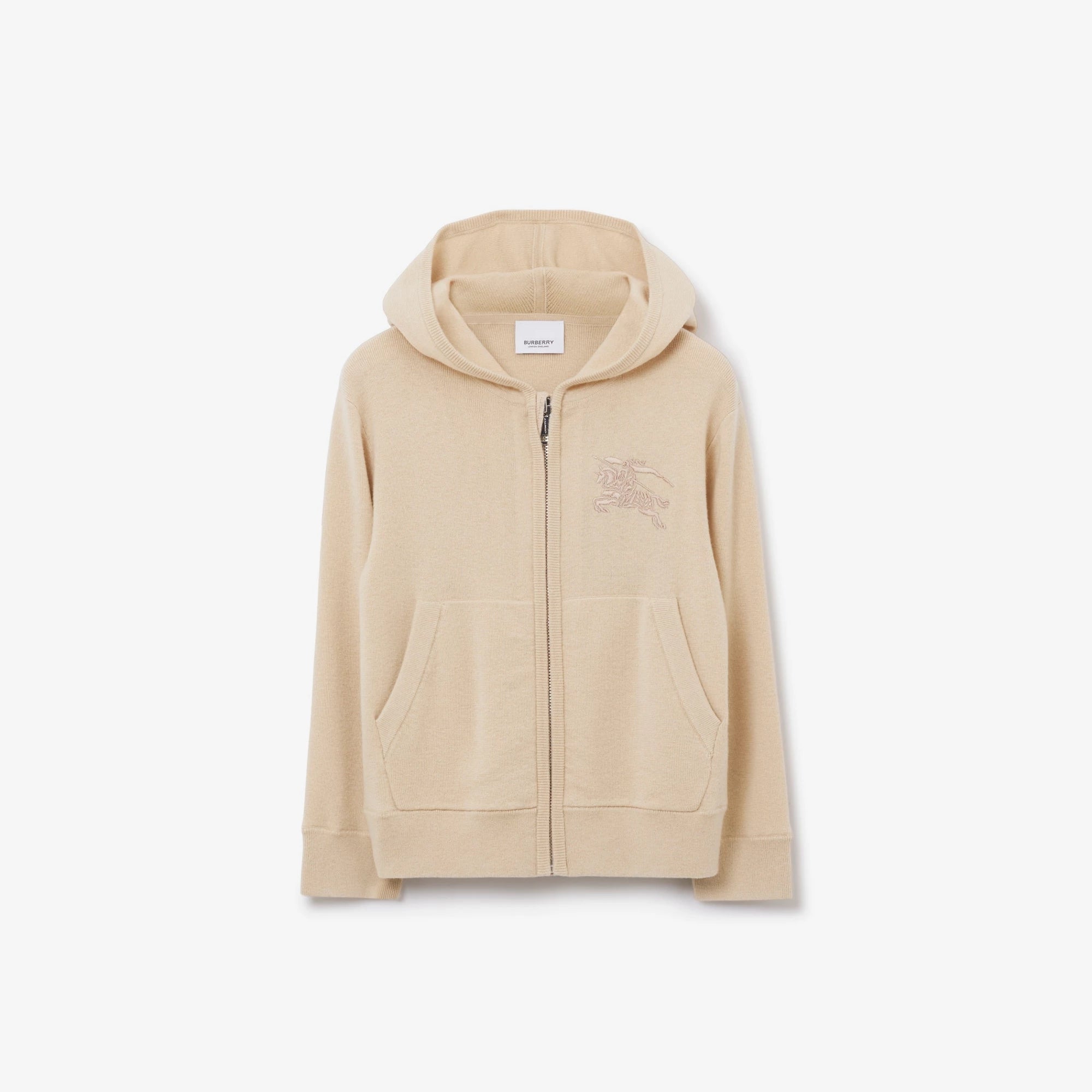 Boys & Girls Beige Cashmere Zip-Up Top