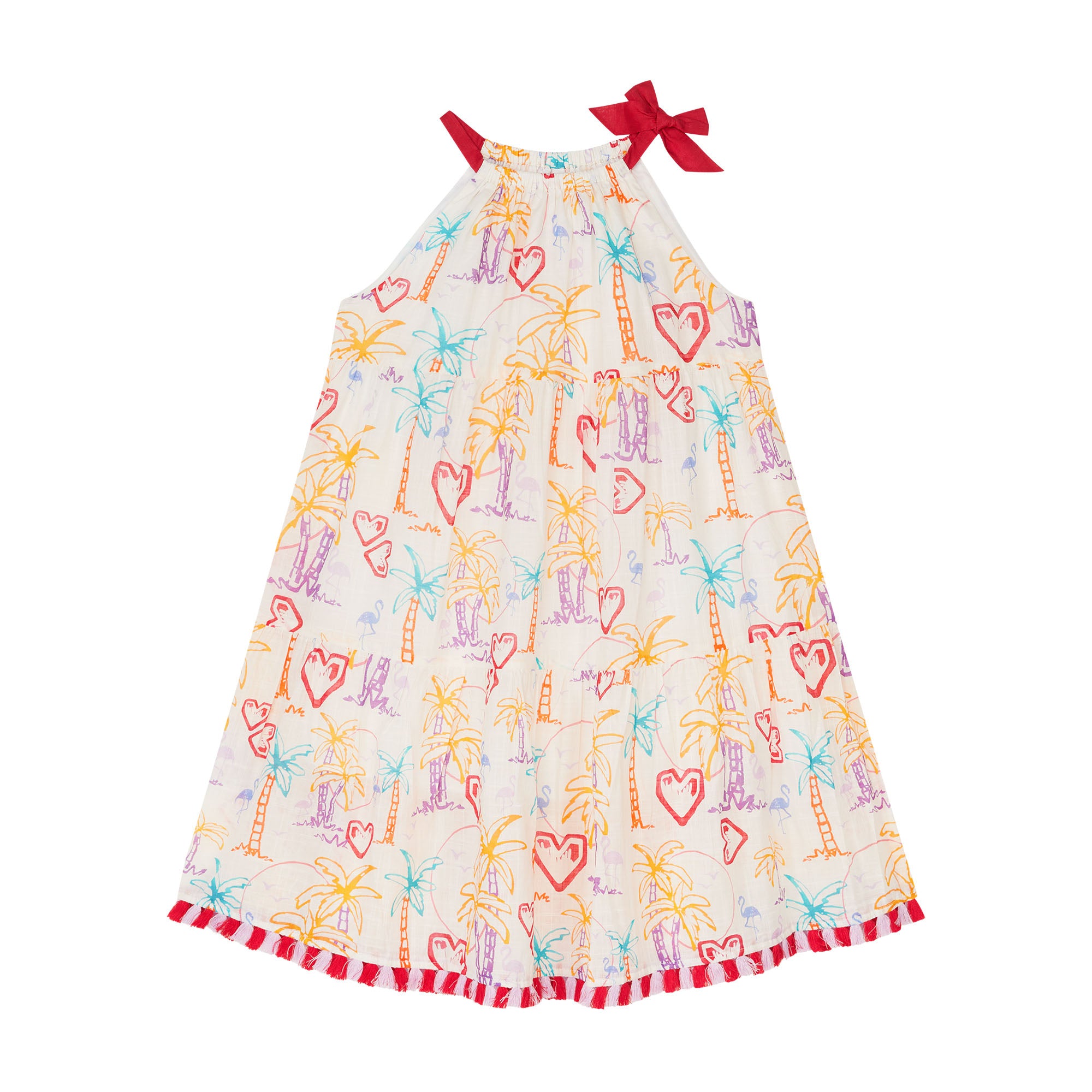 Girls Multicolor Cotton Dress