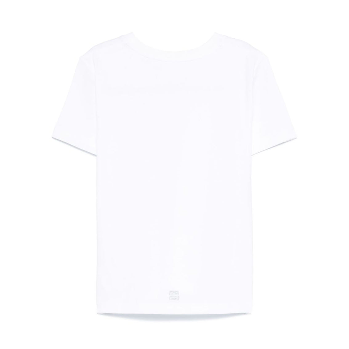 Boys & Girls White Embroidered Logo Cotton T-Shirt