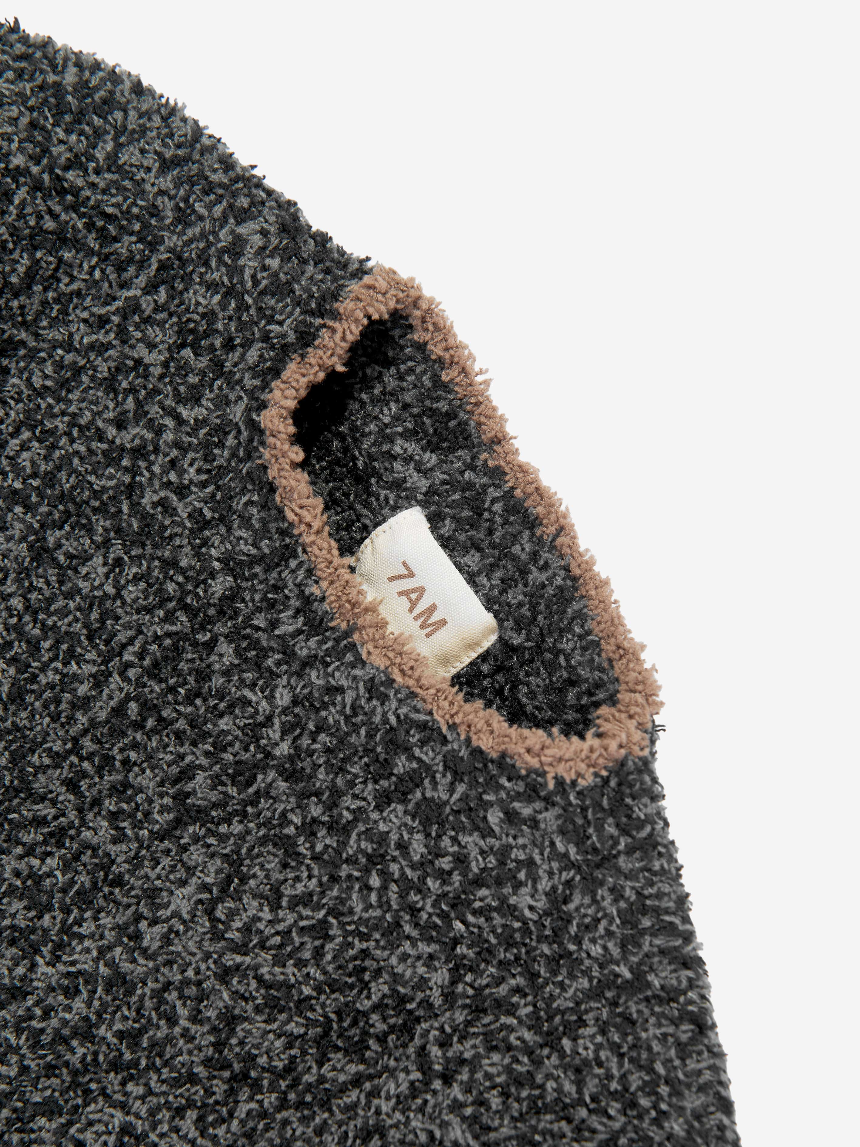7AM Enfant Baby Fuzzy Boxy Sweater in Black