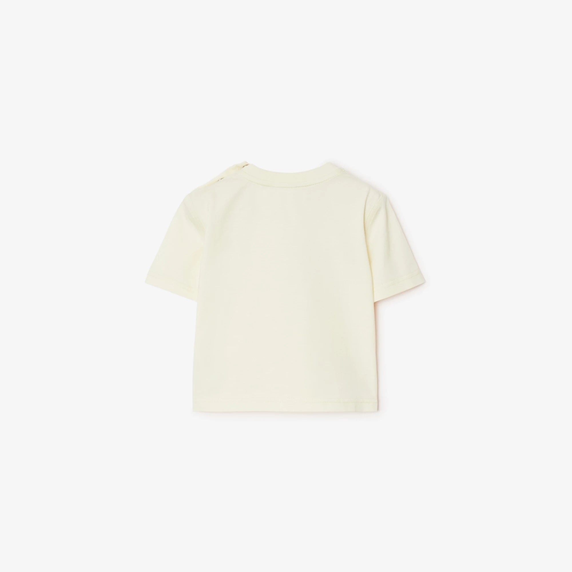 Baby Boys & Girls Cream Printed Cotton T-Shirt