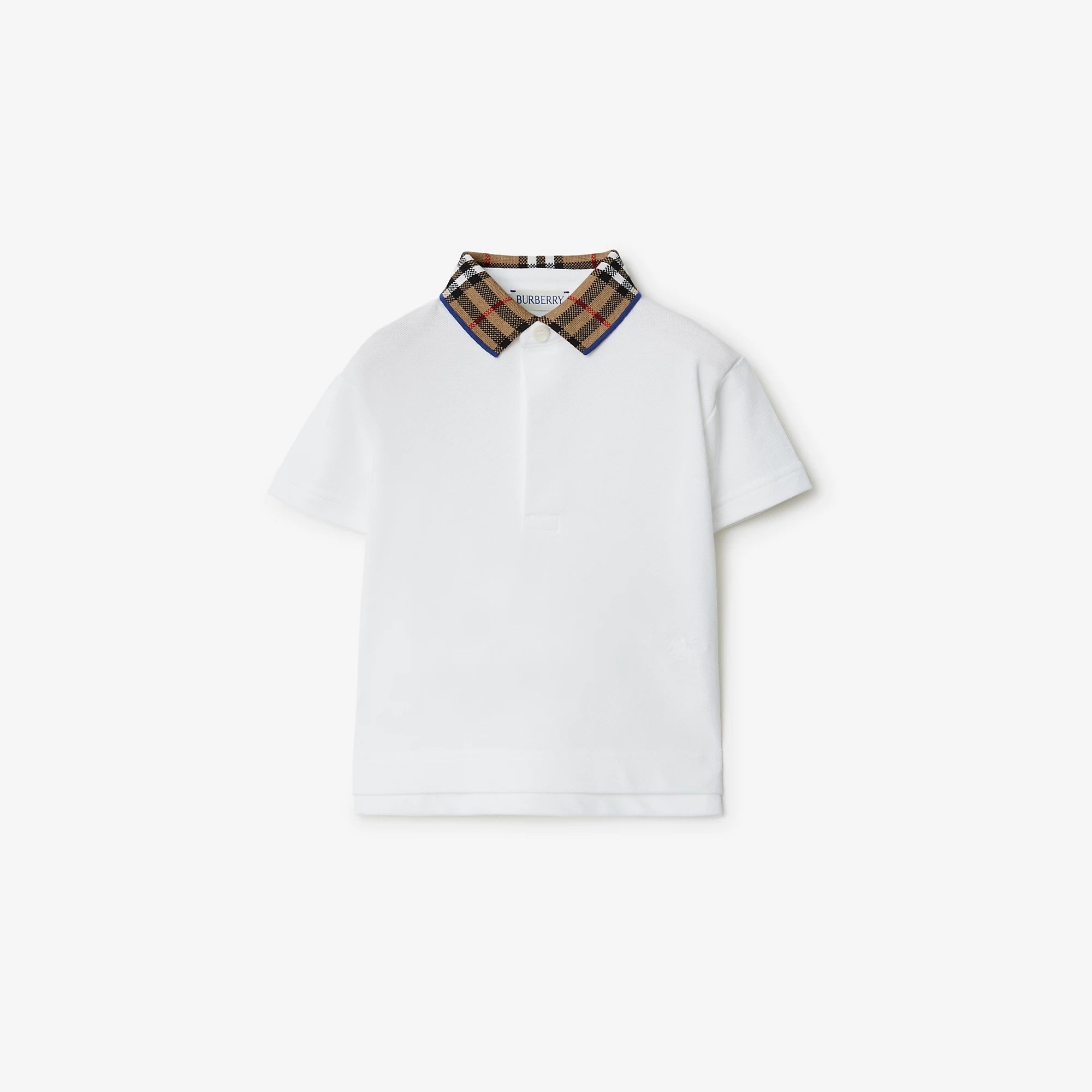 Baby Boys White Cotton Polo Shirt