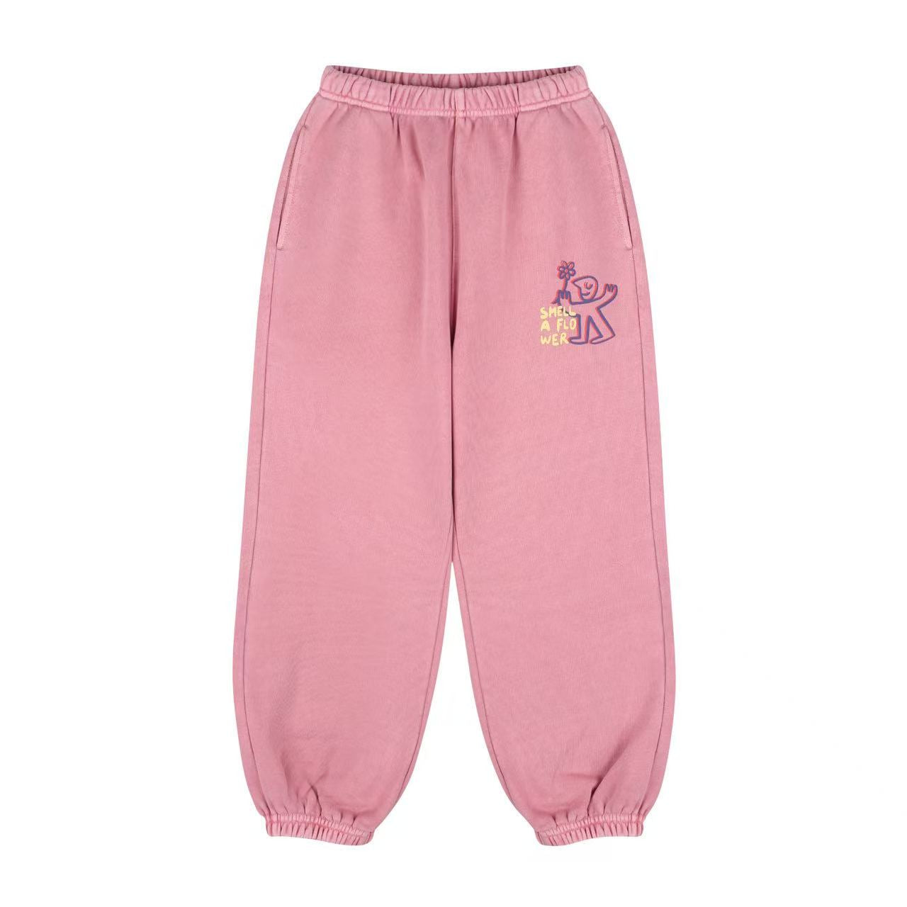 Boys & Girls Pink Cotton Trousers