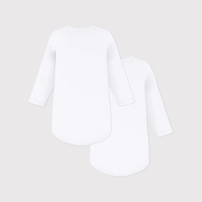 Baby Boys & Girls White Cotton Jumpsuit(2 Pack)