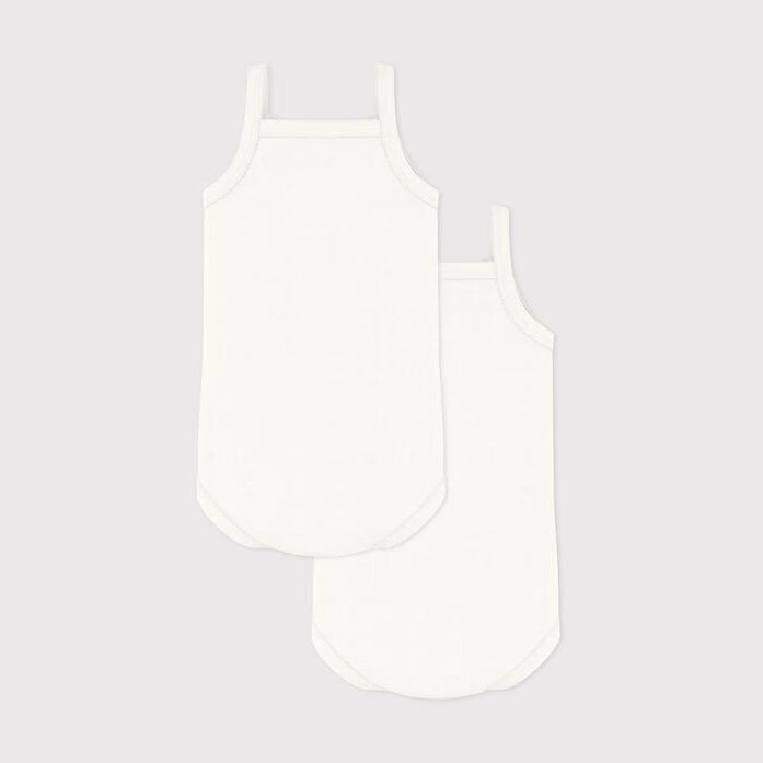 Baby Boys & Girls Ivory Cotton Jumpsuit(2 Pack)