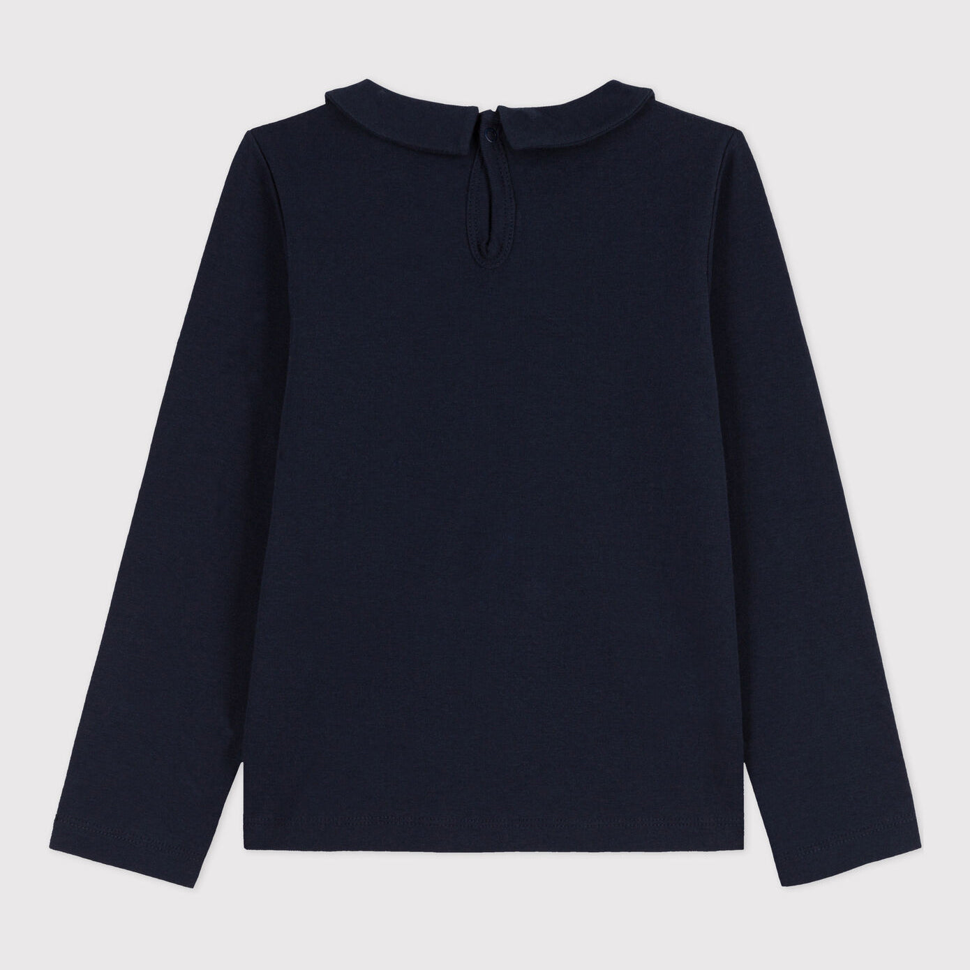 Girls Navy Cotton T-Shirt