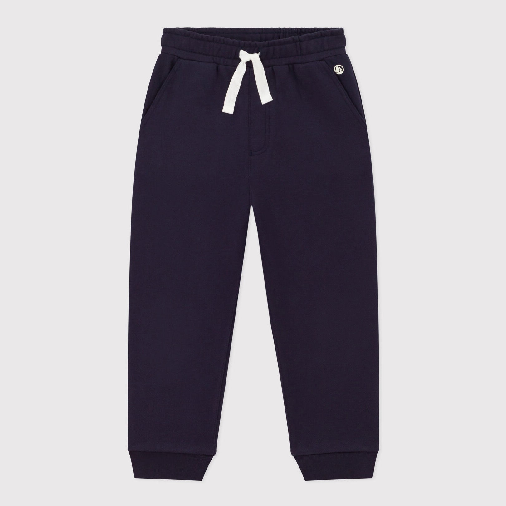 Boys Navy Logo Cotton Trousers