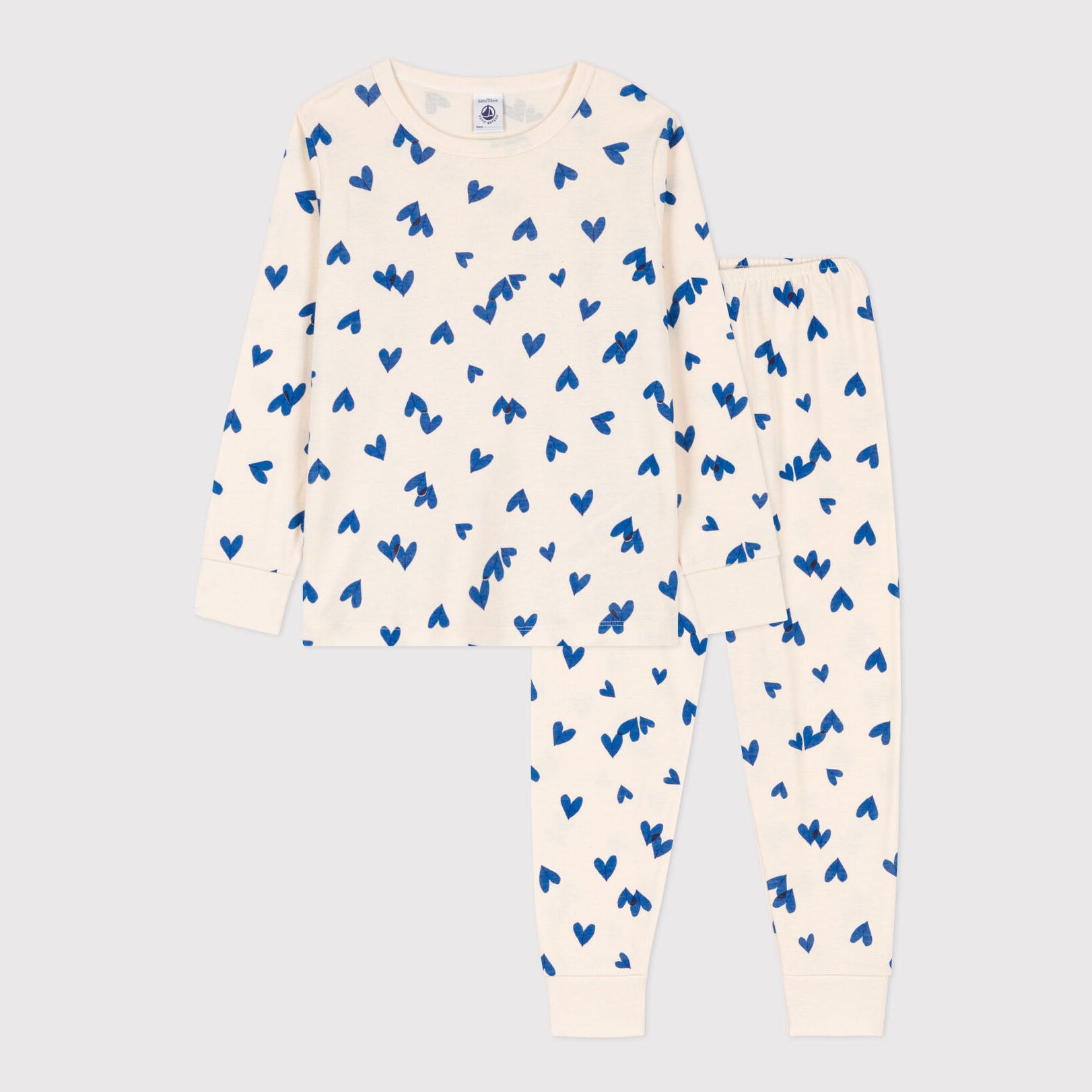 Girls White Printed Cotton Nightwear Set