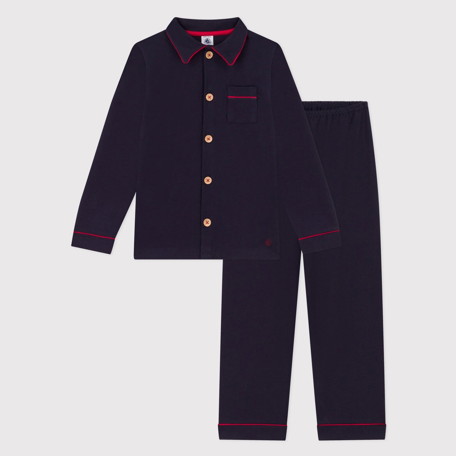 Boys Navy Cotton Nightwear Set