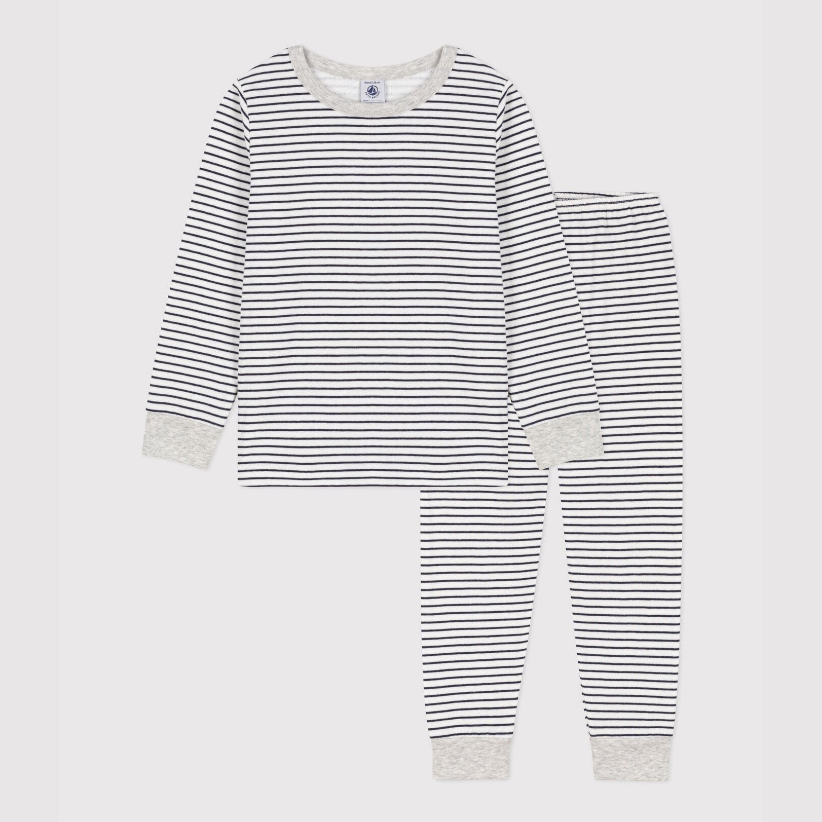 Boys Black Stripes Cotton Nightwear Set