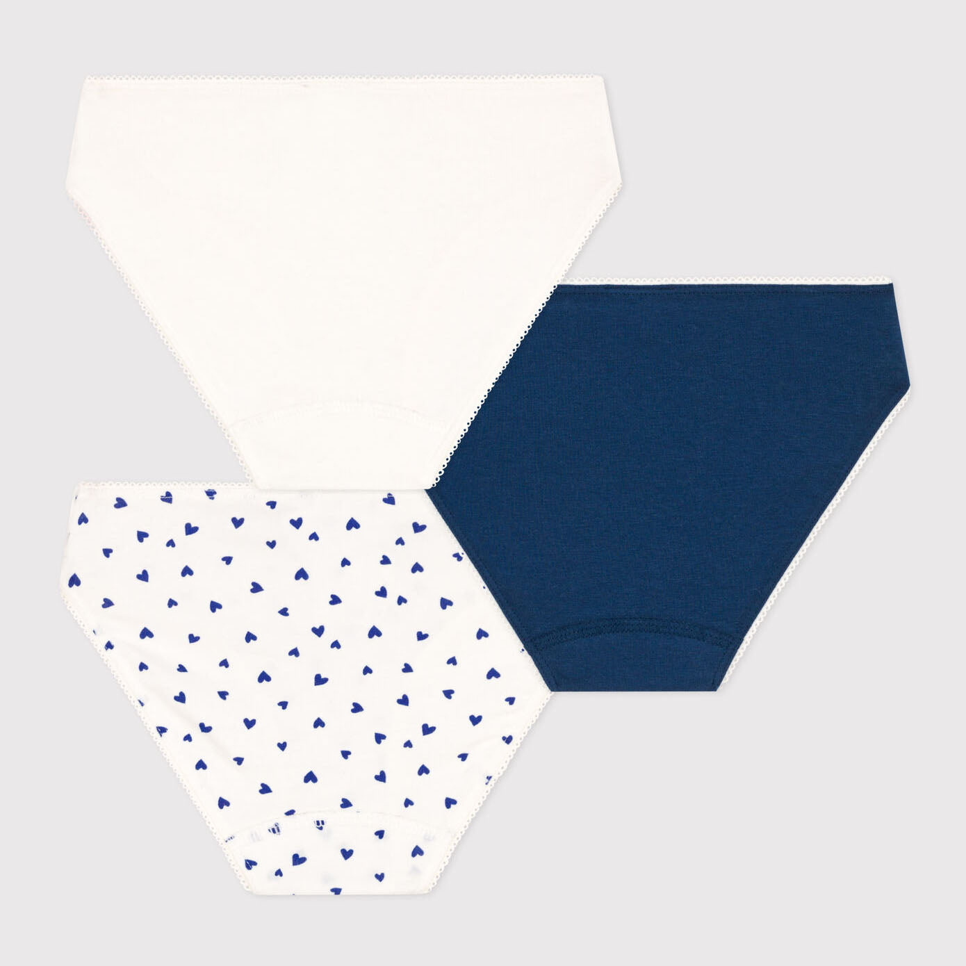 Girls White Cotton Underwear Set(3 Pack)
