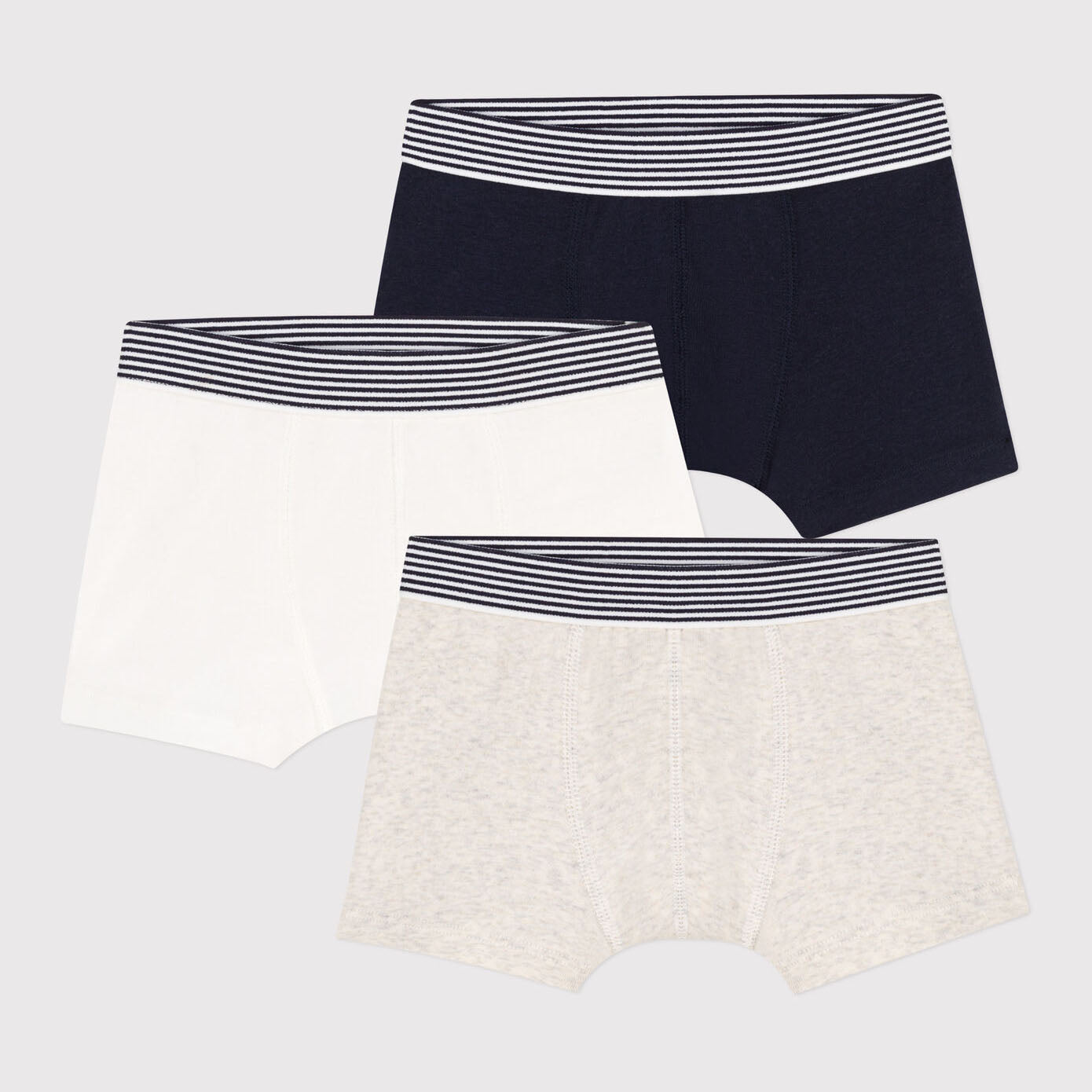 Boys White Cotton Underwear Set(3 Pack)