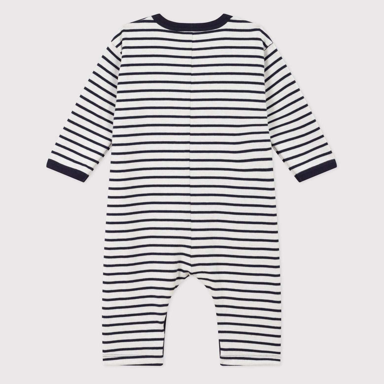 Baby Boys Blue Stripes Cotton Babysuit