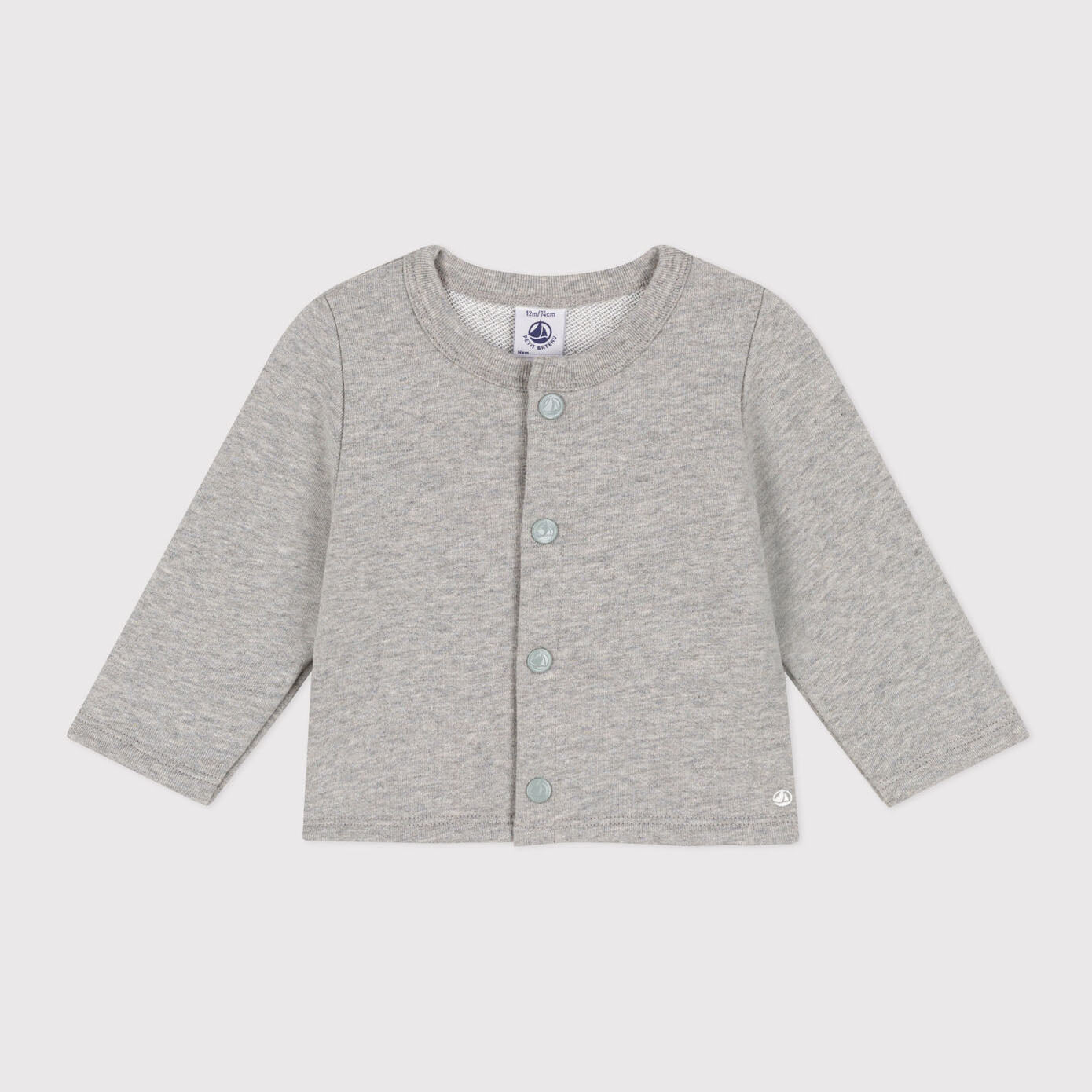 Baby Boys & Girls Grey Cotton Cardigan