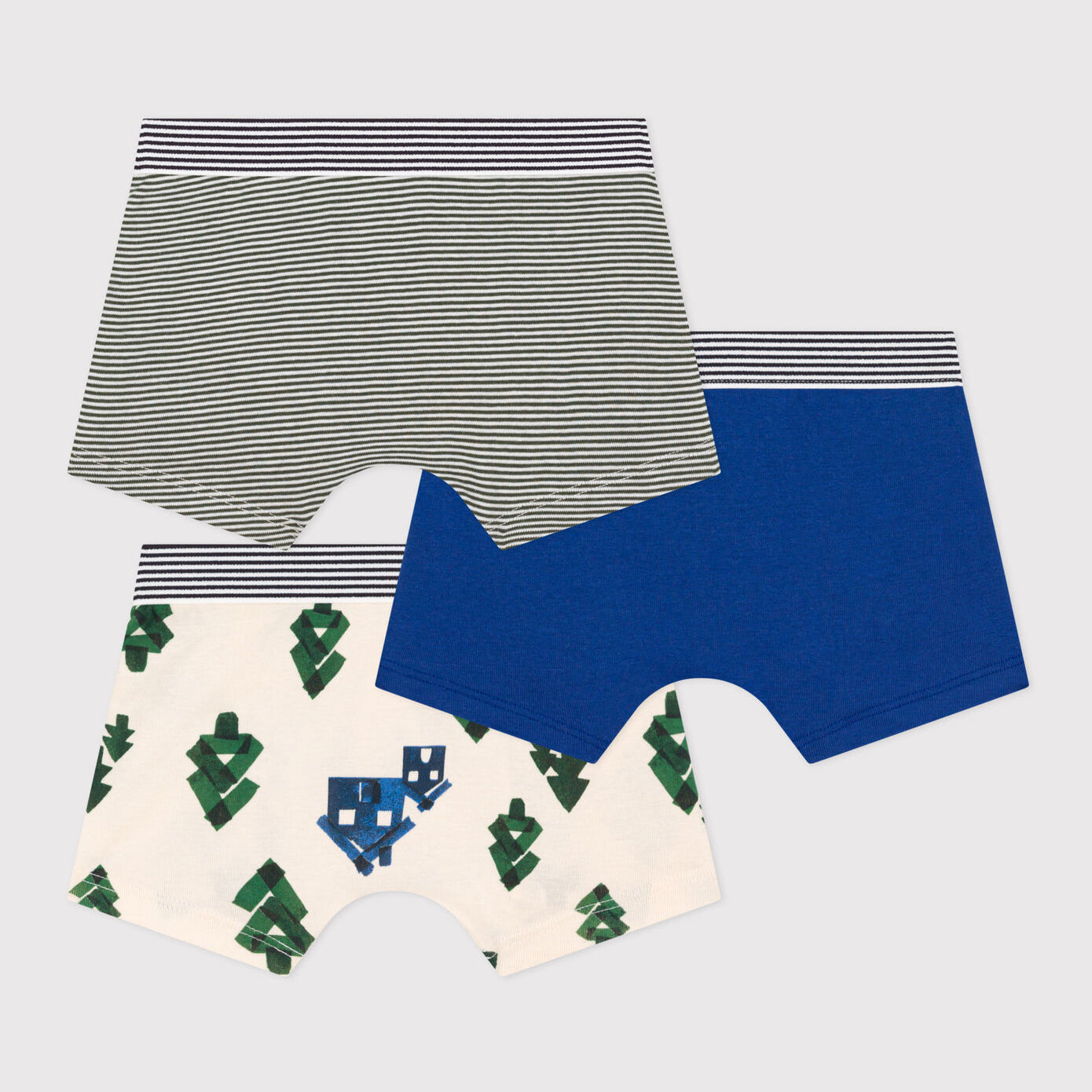 Boys Blue Cotton Underwear Set(3 Pack)