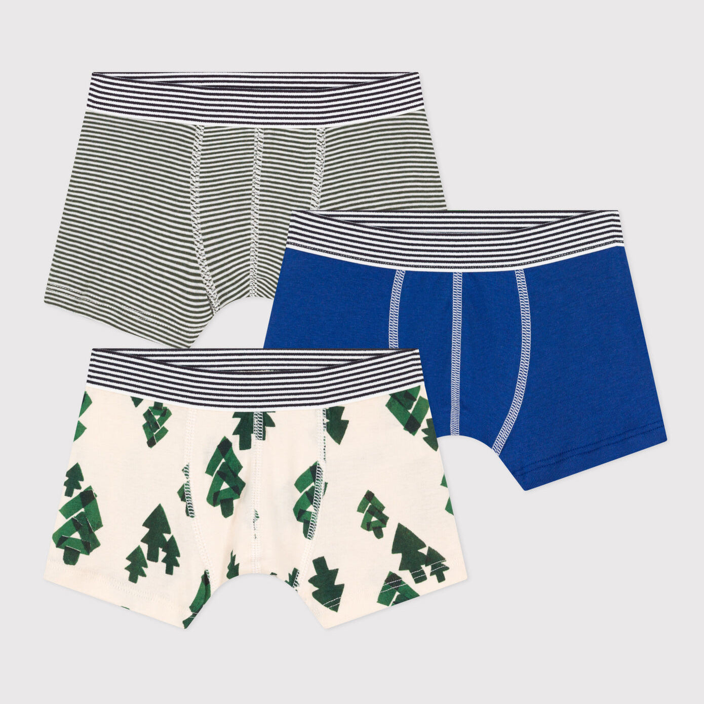 Boys Blue Cotton Underwear Set(3 Pack)