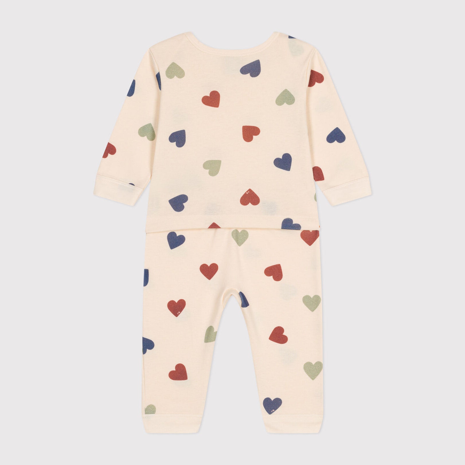 Baby Boys & Girls Ivory Heart Cotton Babysuit