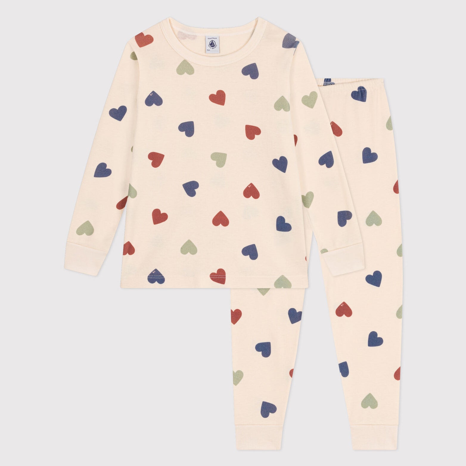 Boys & Girls Ivory Heart Cotton Nightwear Set