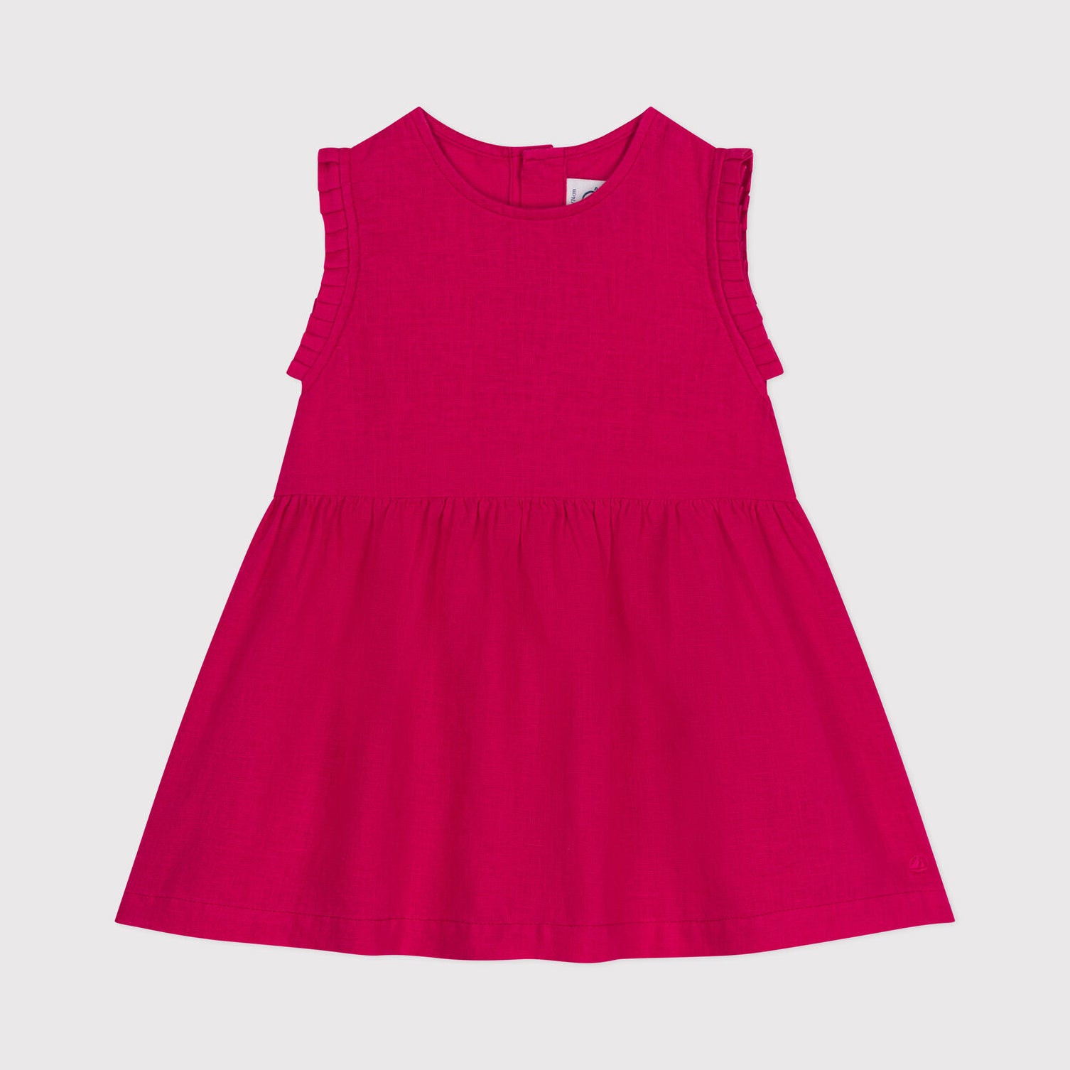 Baby Girls Fuchsia Linen Dress